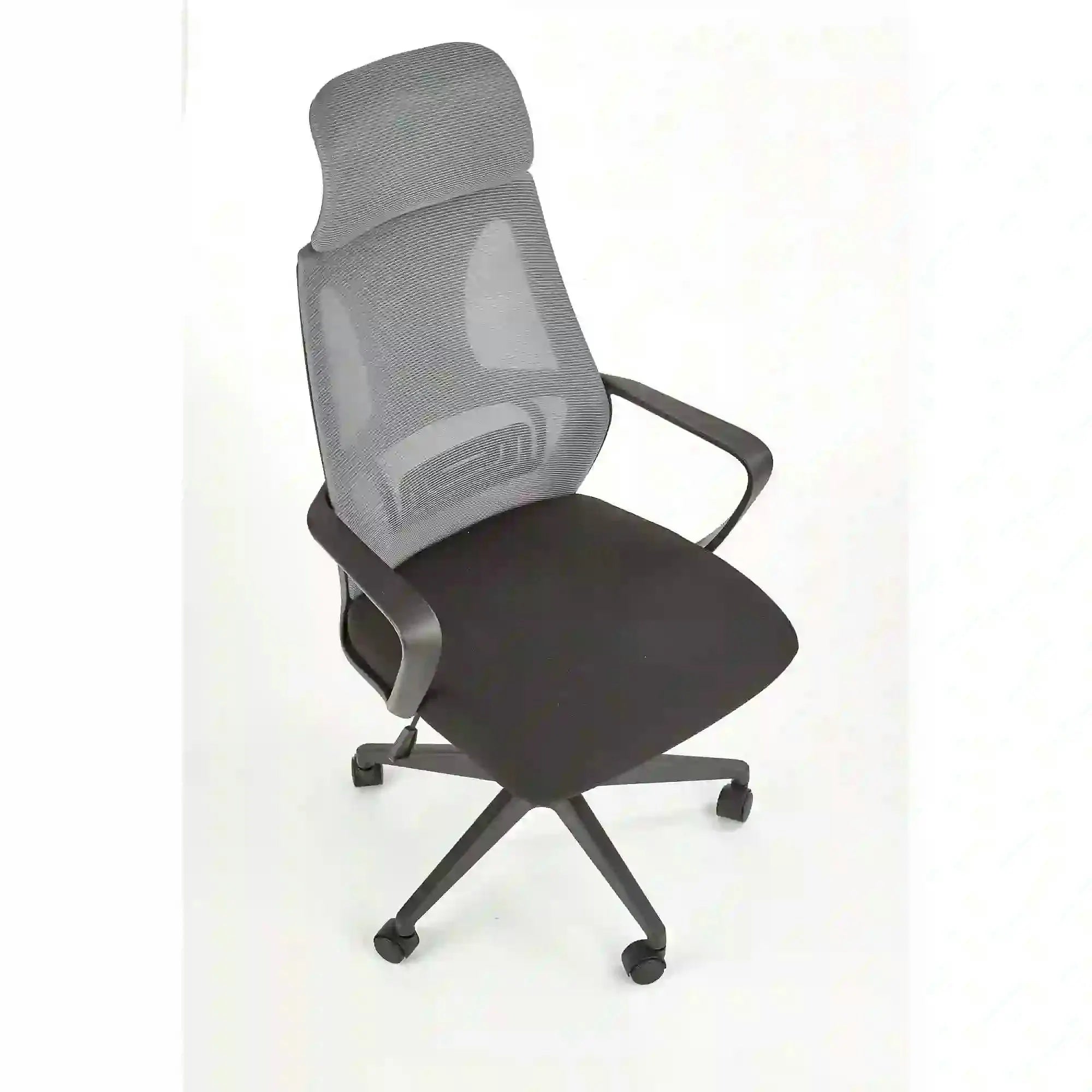 Scaun de birou VALDEZ, gri/negru, stofa/plasa, 64x60x116/121 cm