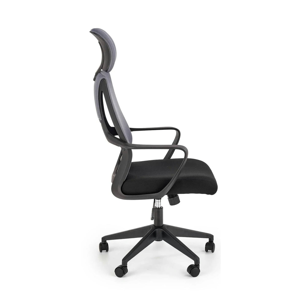 Scaun de birou VALDEZ, gri/negru, stofa/plasa, 64x60x116/121 cm