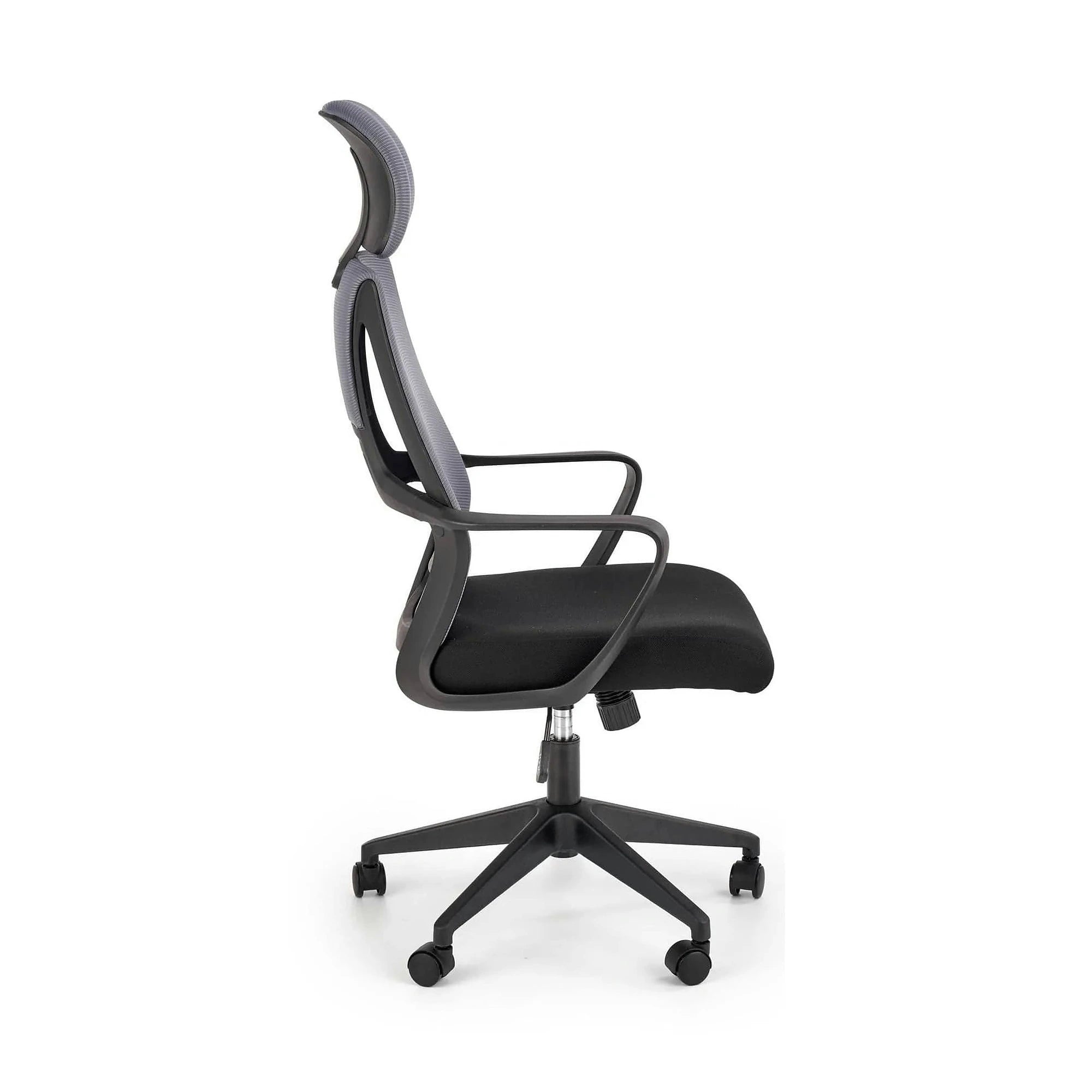 Scaun de birou VALDEZ, gri/negru, stofa/plasa, 64x60x116/121 cm