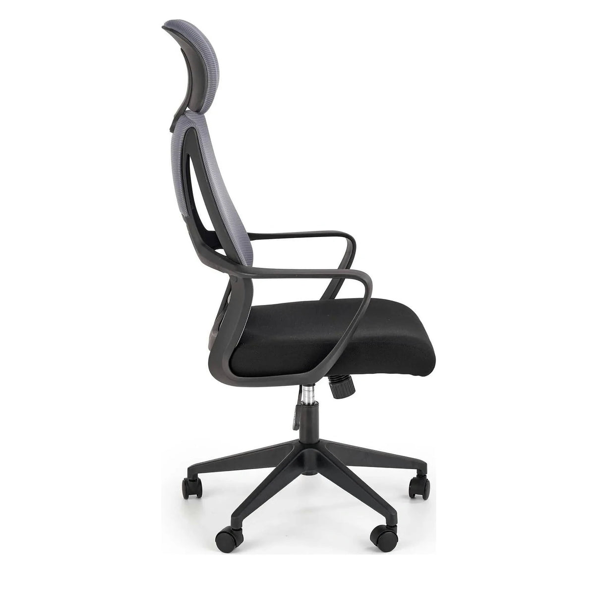 Scaun de birou VALDEZ, gri/negru, stofa/plasa, 64x60x116/121 cm