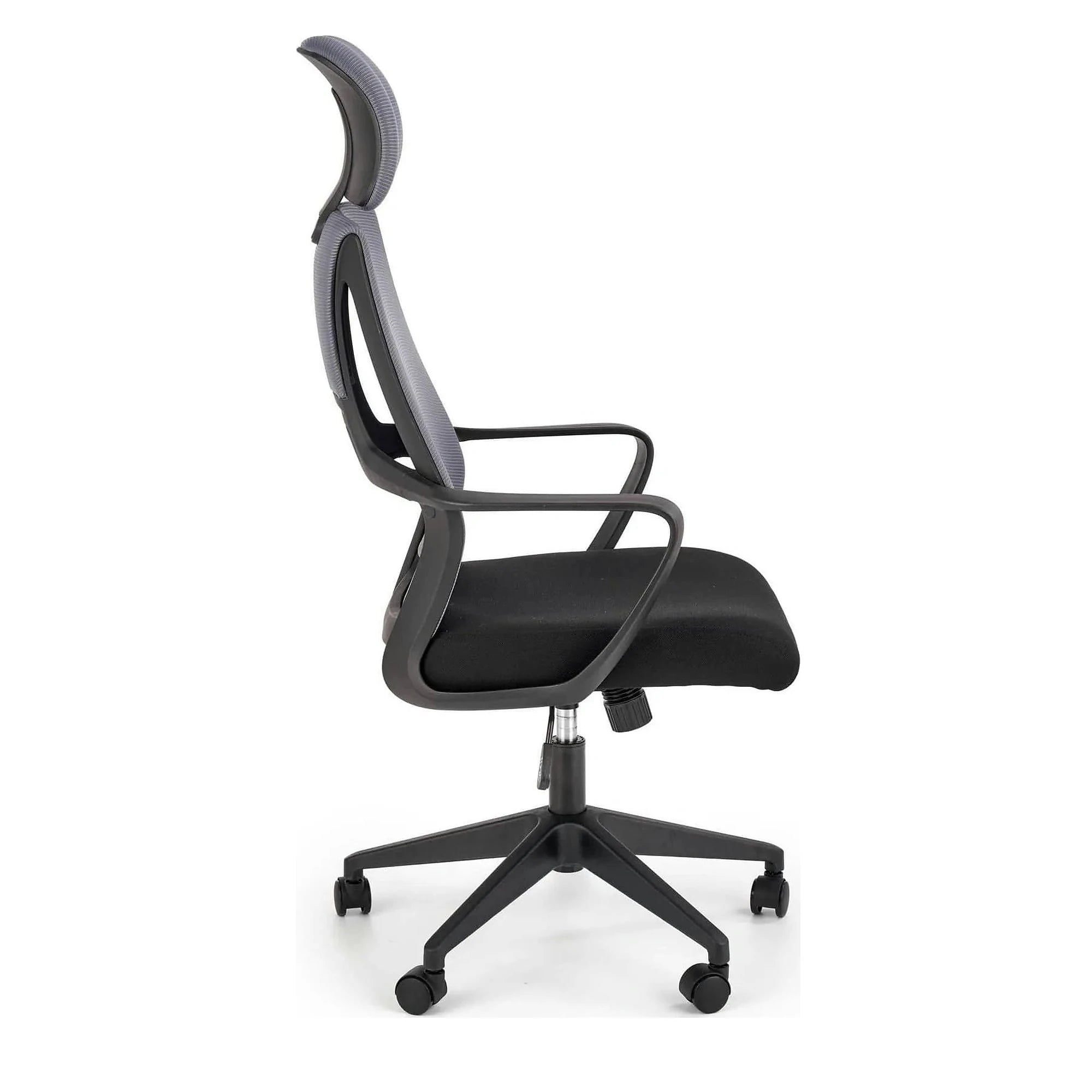 Scaun de birou VALDEZ, gri/negru, stofa/plasa, 64x60x116/121 cm