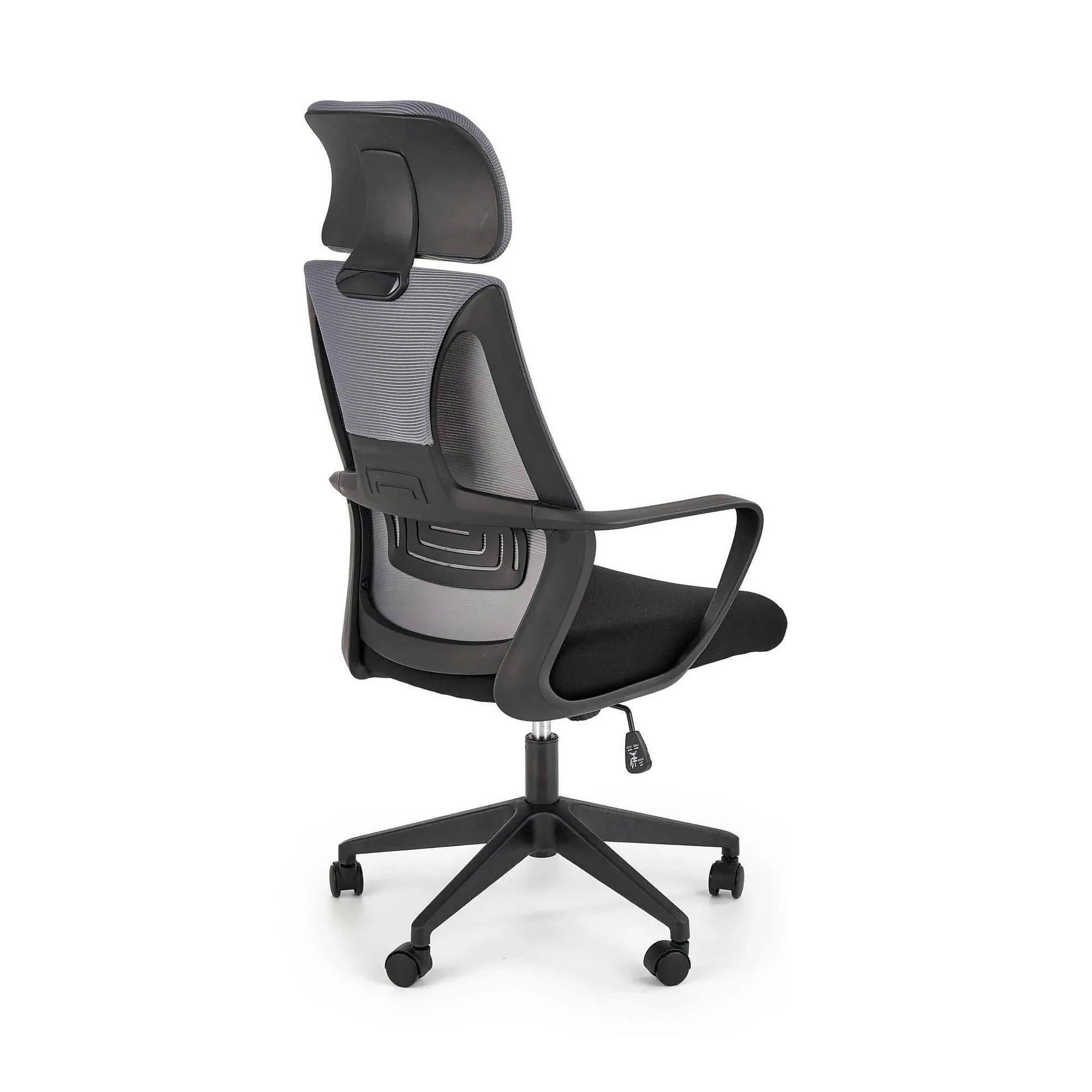 Scaun de birou VALDEZ, gri/negru, stofa/plasa, 64x60x116/121 cm