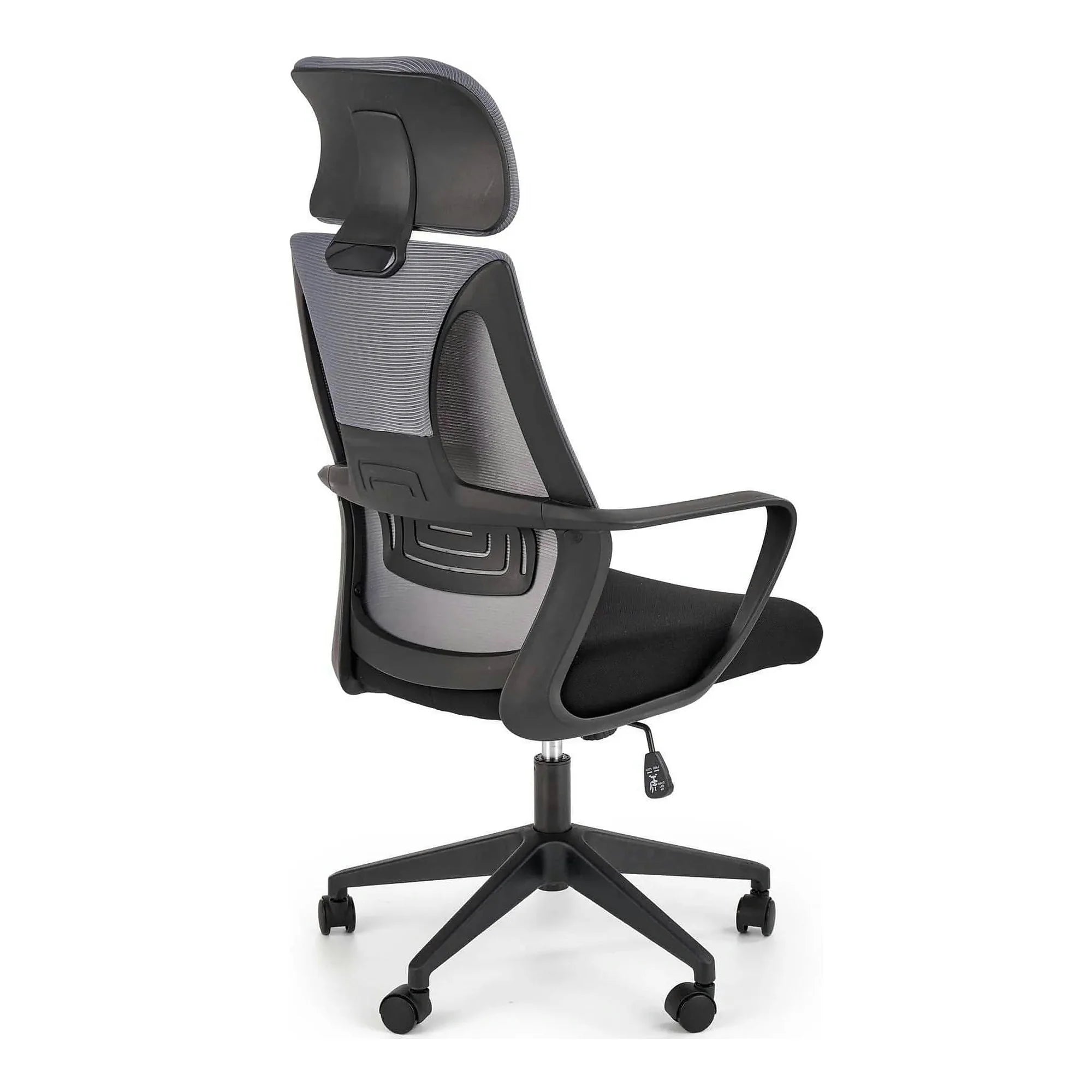Scaun de birou VALDEZ, gri/negru, stofa/plasa, 64x60x116/121 cm