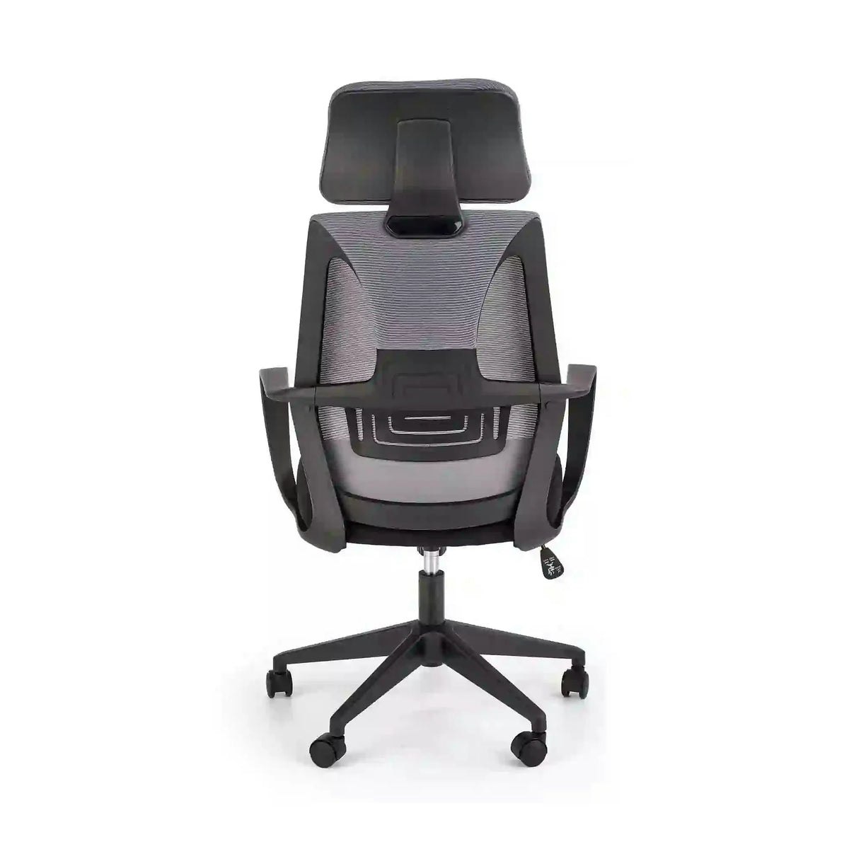Scaun de birou VALDEZ, gri/negru, stofa/plasa, 64x60x116/121 cm