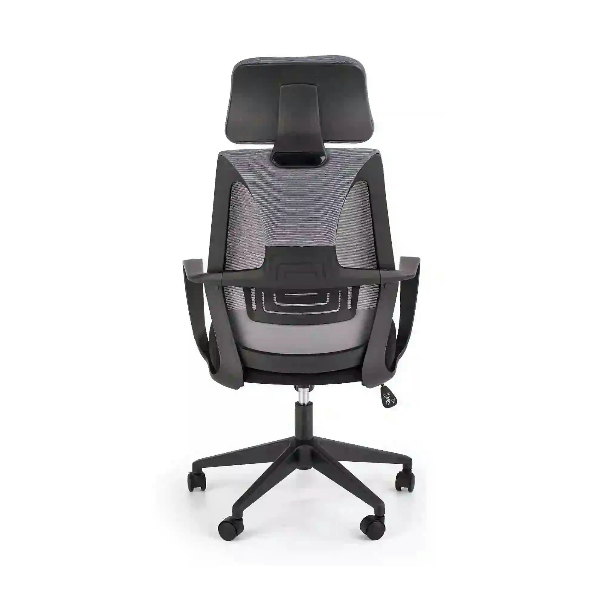 Scaun de birou VALDEZ, gri/negru, stofa/plasa, 64x60x116/121 cm