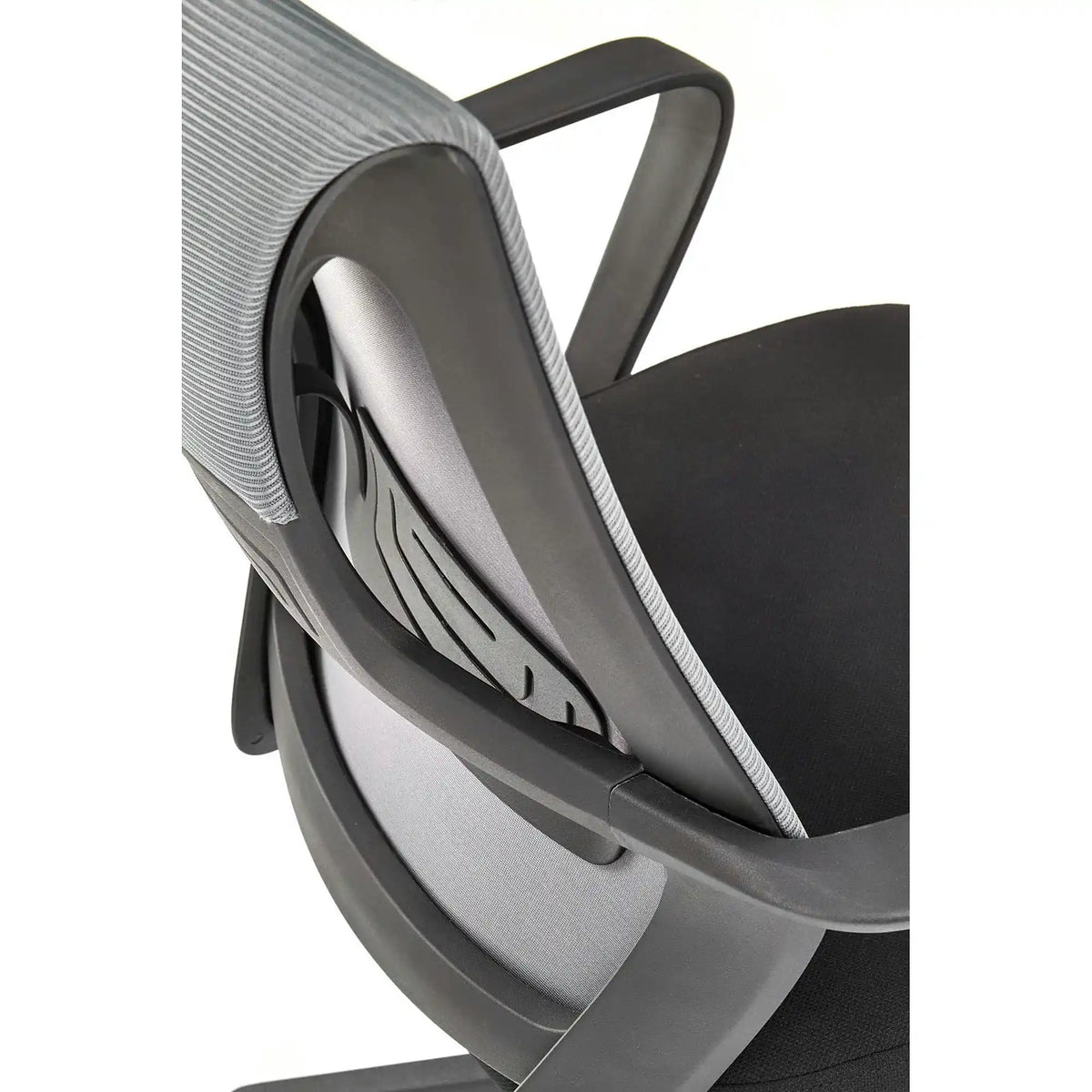 Scaun de birou VALDEZ, gri/negru, stofa/plasa, 64x60x116/121 cm