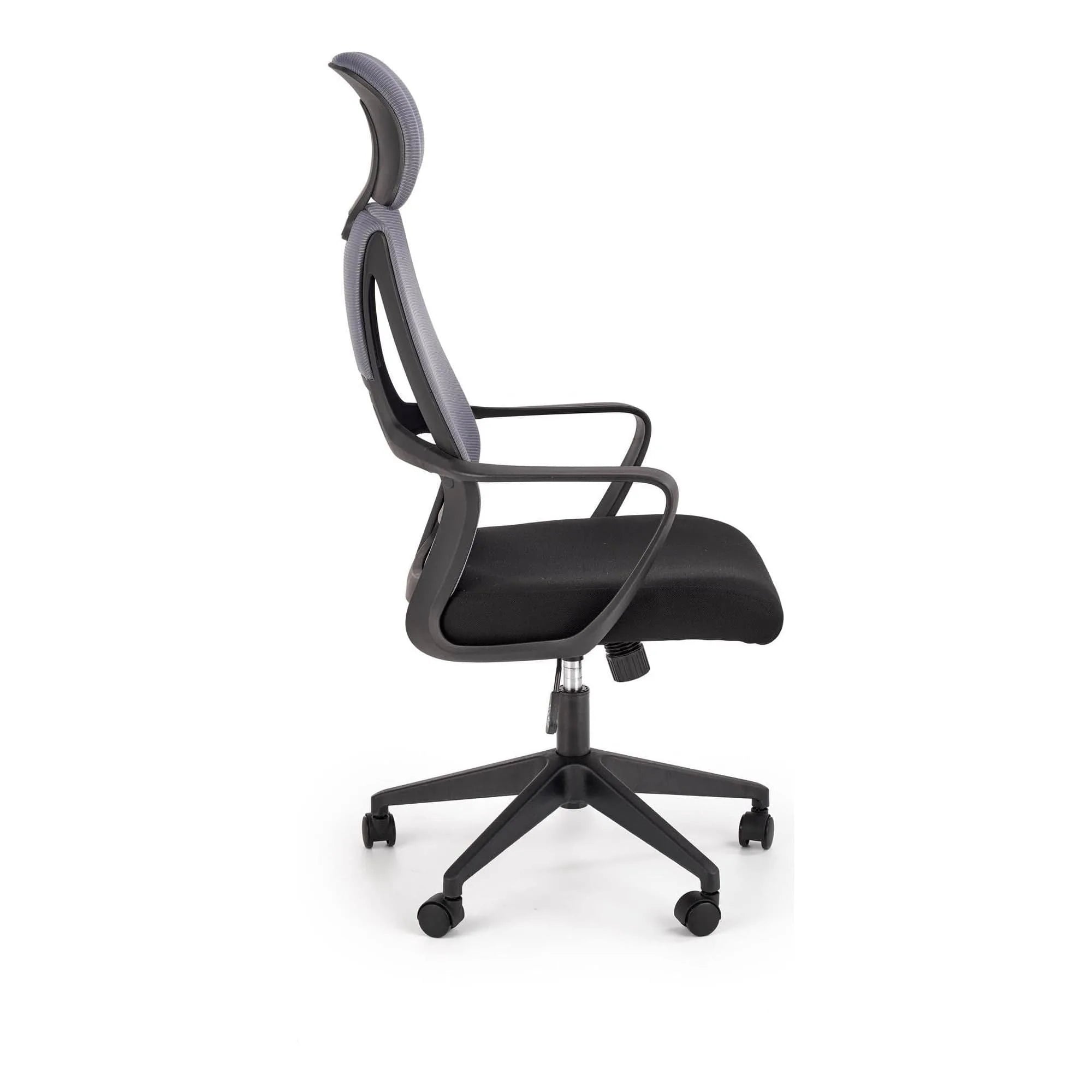 Scaun de birou VALDEZ, gri/negru, stofa/plasa, 64x60x116/121 cm