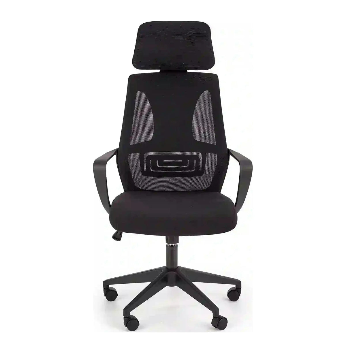 Scaun de birou VALDEZ, negru, stofa/plasa, 64x60x116/122 cm