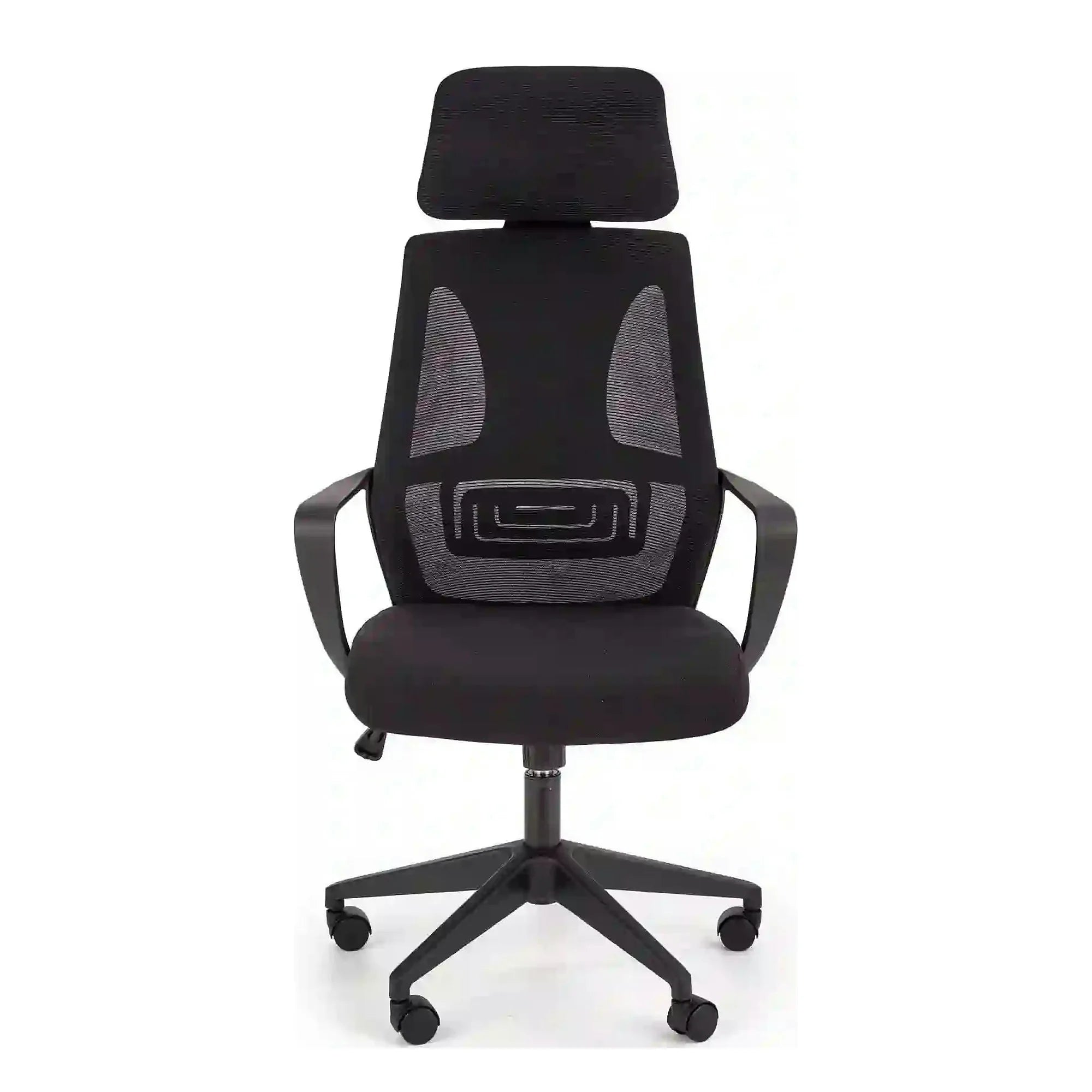 Scaun de birou VALDEZ, negru, stofa/plasa, 64x60x116/122 cm