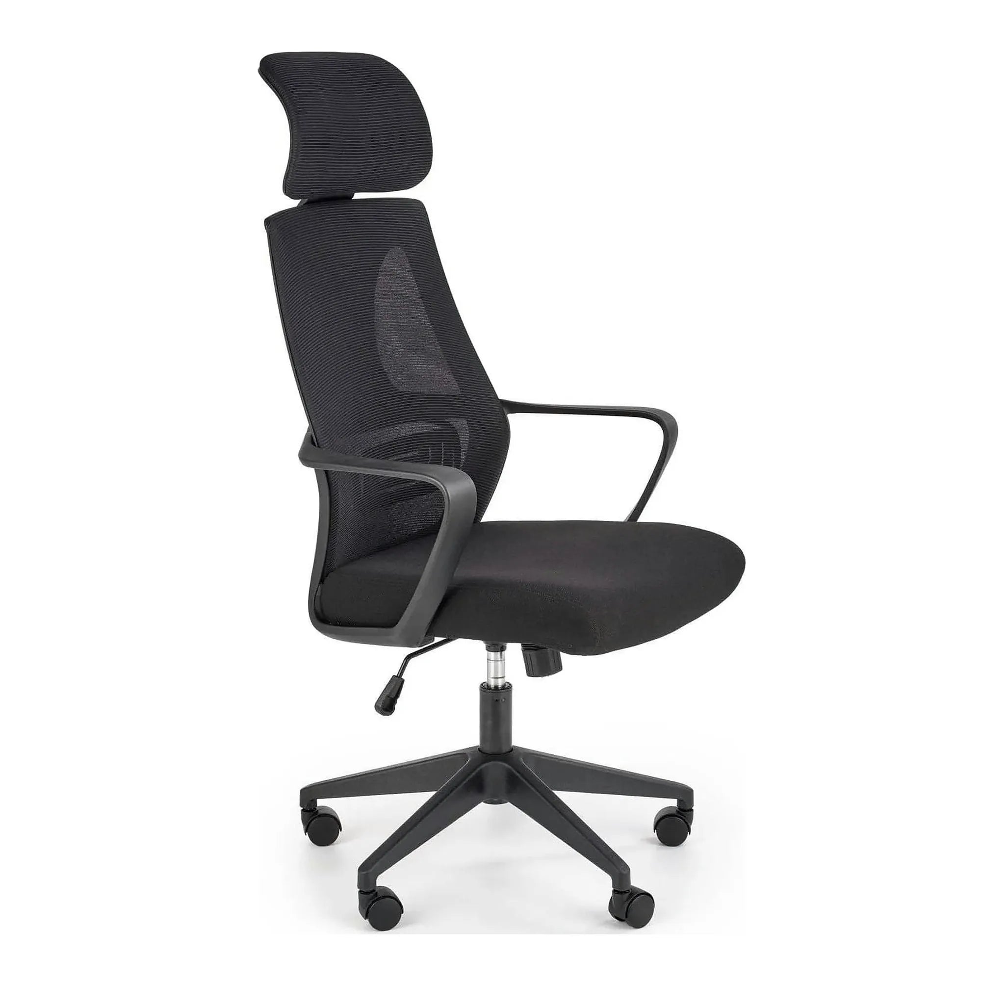 Scaun de birou VALDEZ, negru, stofa/plasa, 64x60x116/122 cm