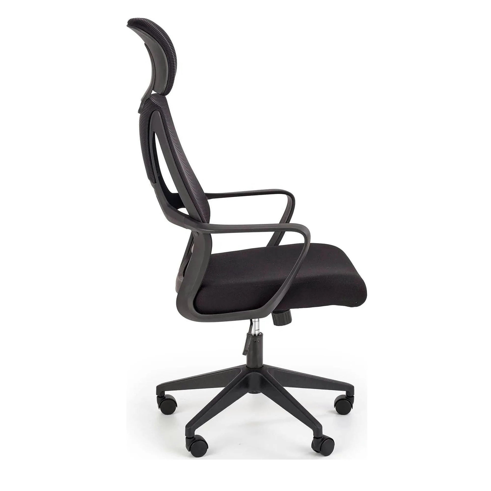 Scaun de birou VALDEZ, negru, stofa/plasa, 64x60x116/122 cm