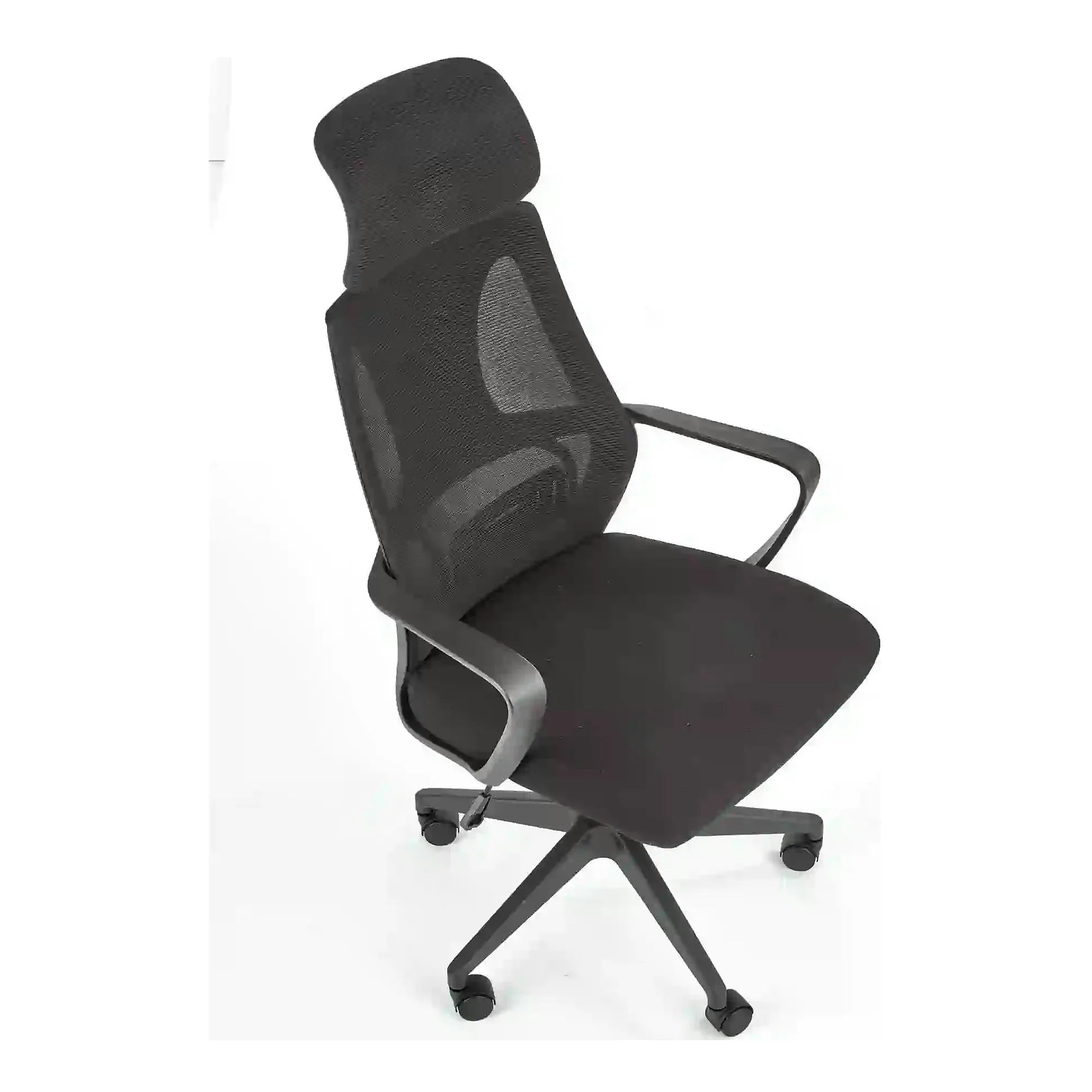 Scaun de birou VALDEZ, negru, stofa/plasa, 64x60x116/122 cm