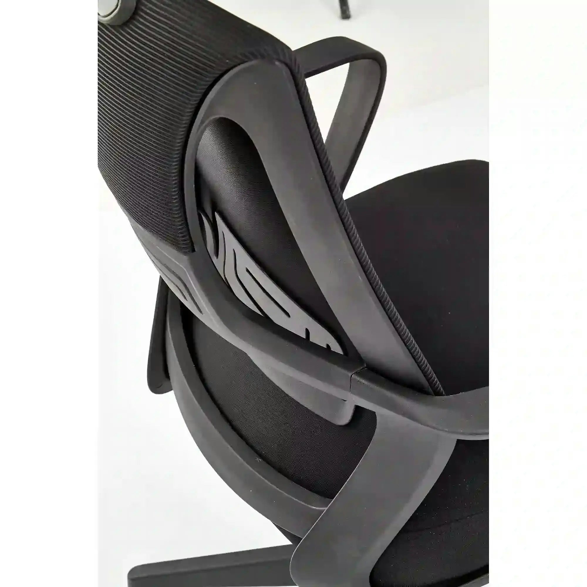Scaun de birou VALDEZ, negru, stofa/plasa, 64x60x116/122 cm