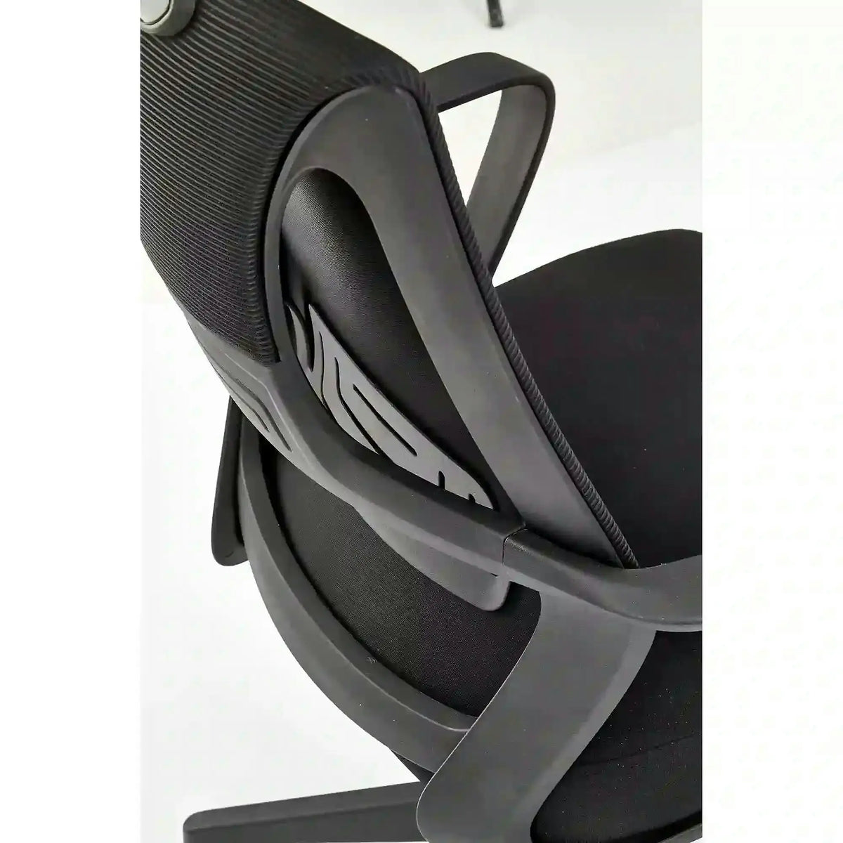 Scaun de birou VALDEZ, negru, stofa/plasa, 64x60x116/122 cm