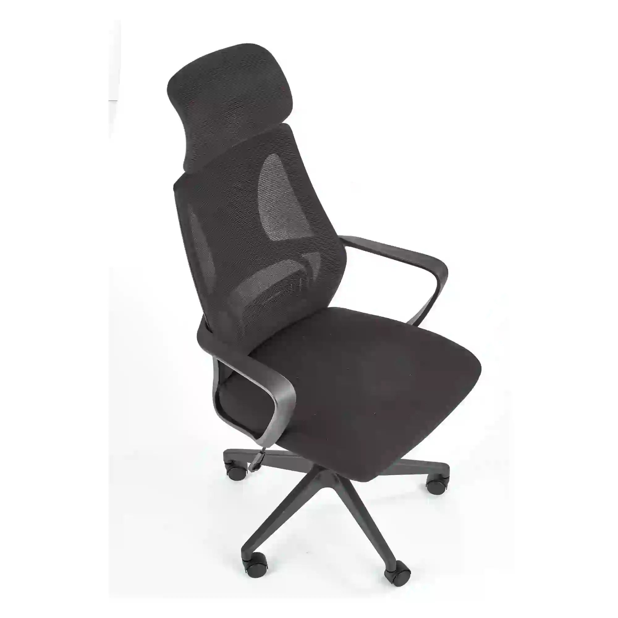 Scaun de birou VALDEZ, negru, stofa/plasa, 64x60x116/122 cm