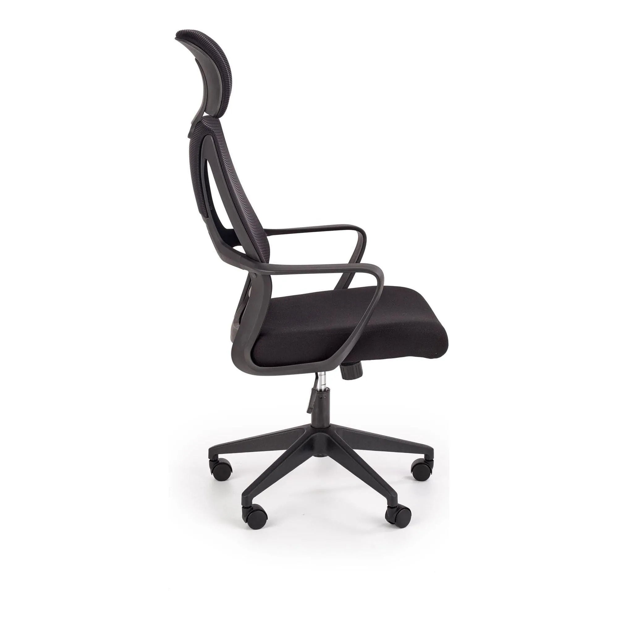 Scaun de birou VALDEZ, negru, stofa/plasa, 64x60x116/122 cm