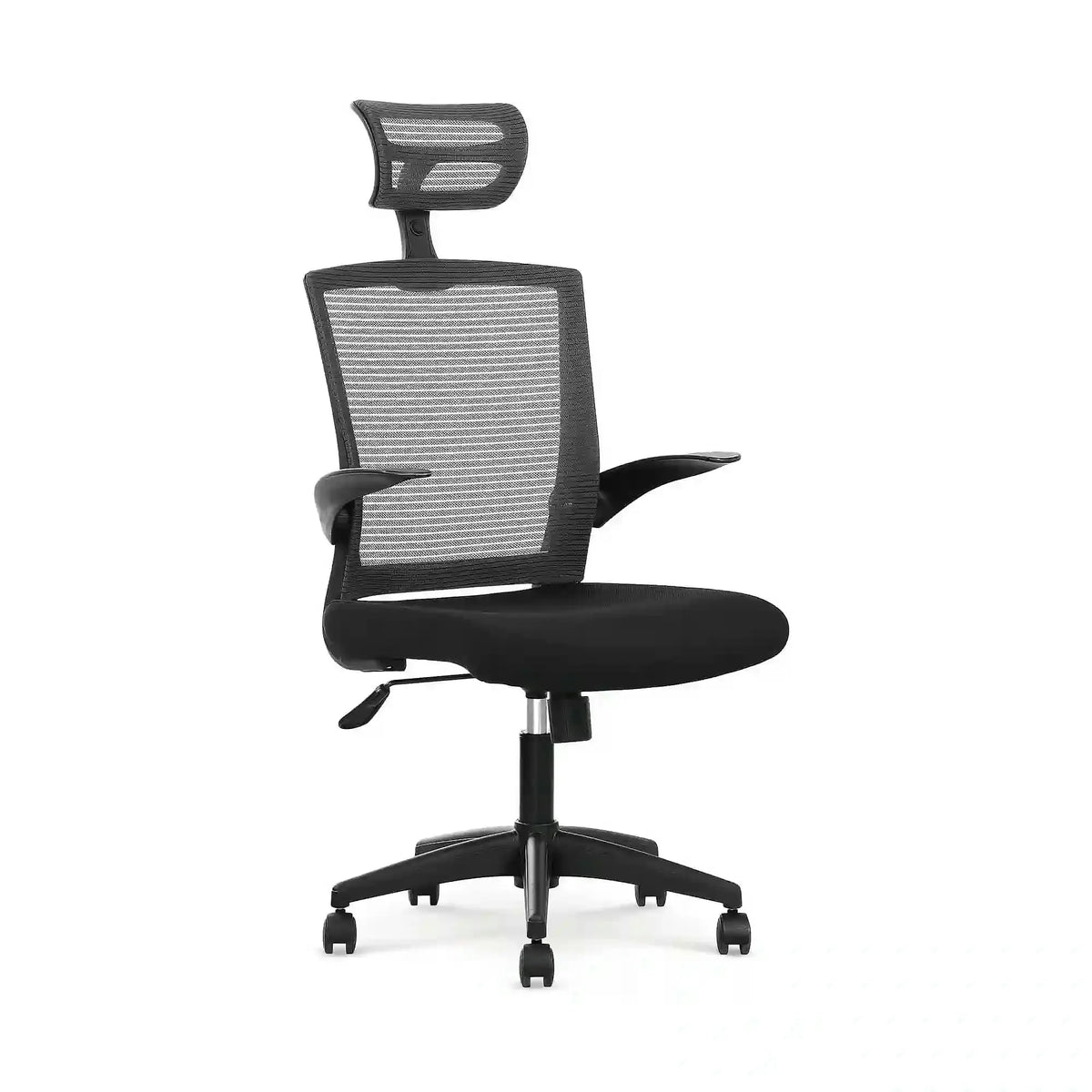 Scaun de birou VALOR, negru/gri, stofa mesh/metal, 64x62x115/125 cm