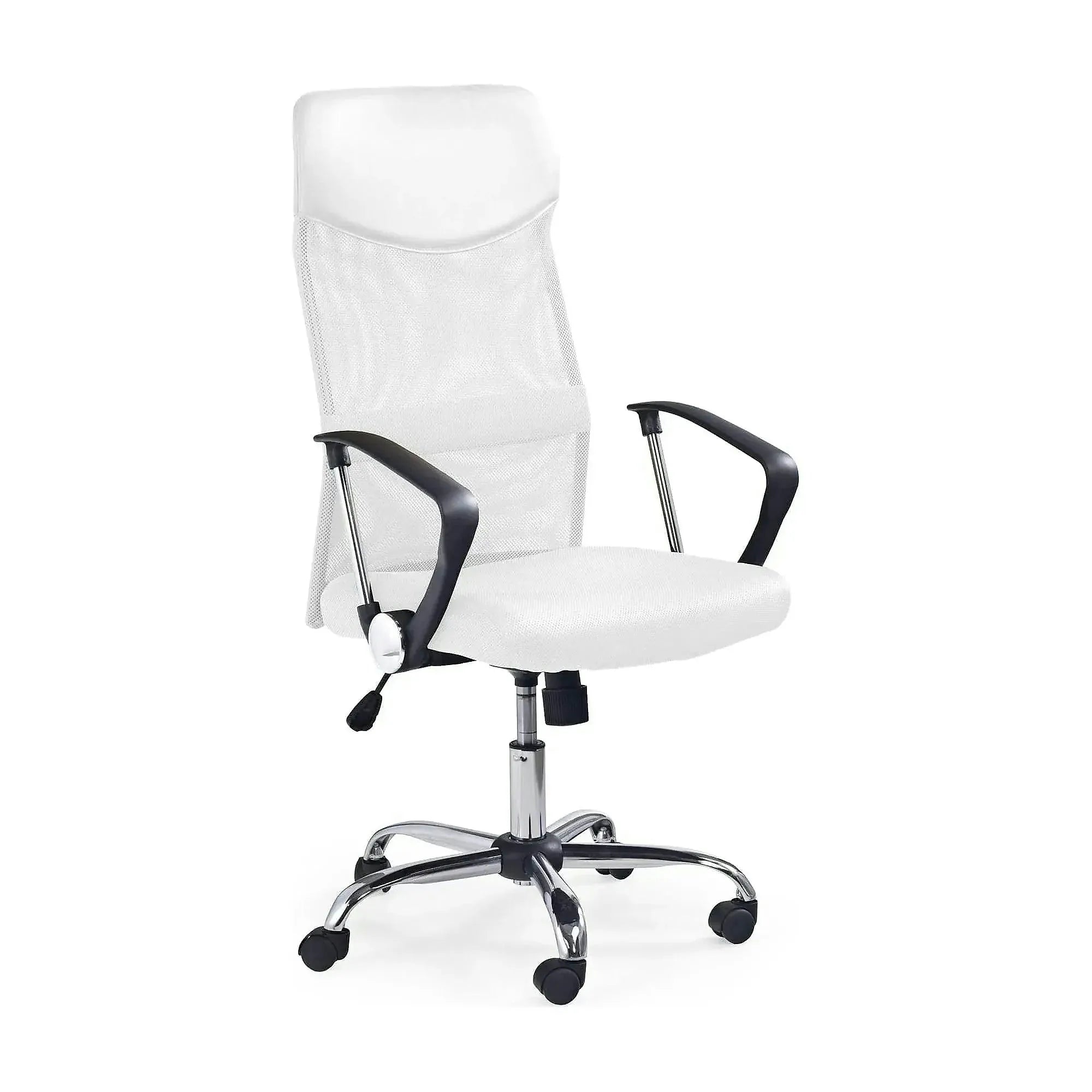 Scaun de birou VIRE, alb, stofa mesh, 61x63x110/120 cm