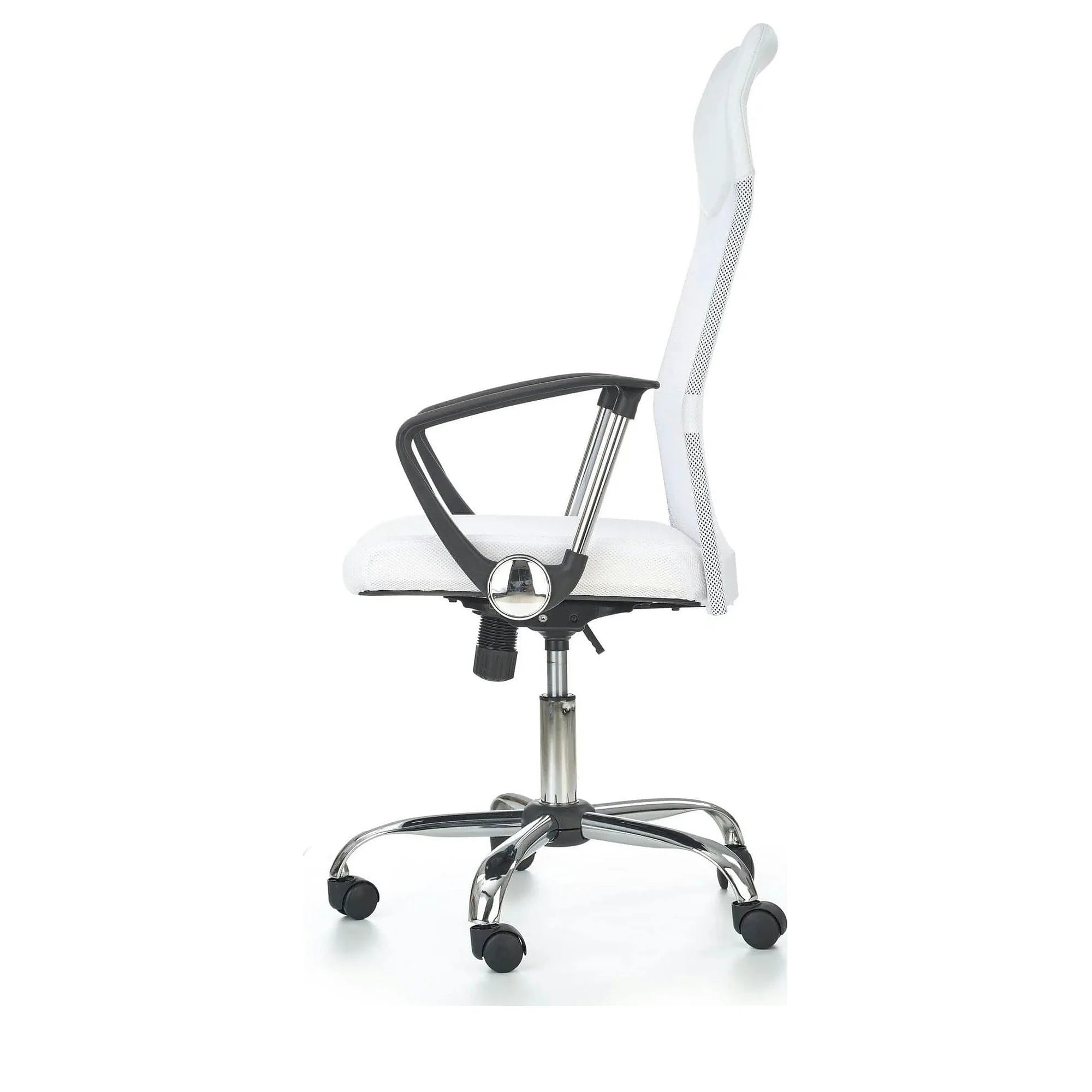 Scaun de birou VIRE, alb, stofa mesh, 61x63x110/120 cm