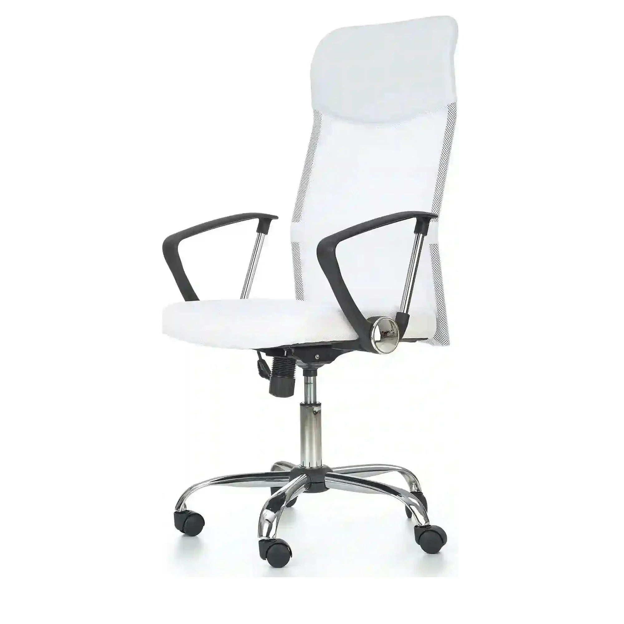 Scaun de birou VIRE, alb, stofa mesh, 61x63x110/120 cm