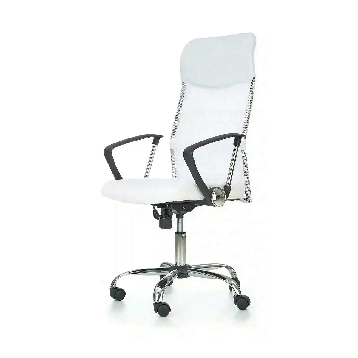 Scaun de birou VIRE, alb, stofa mesh, 61x63x110/120 cm