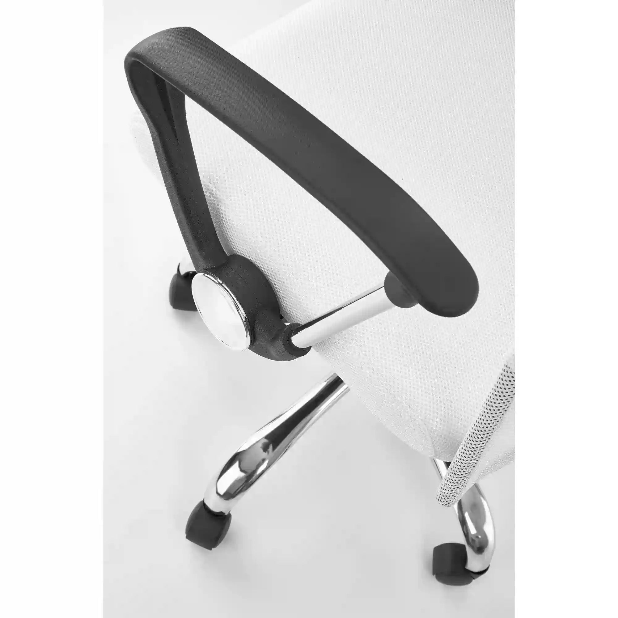 Scaun de birou VIRE, alb, stofa mesh, 61x63x110/120 cm