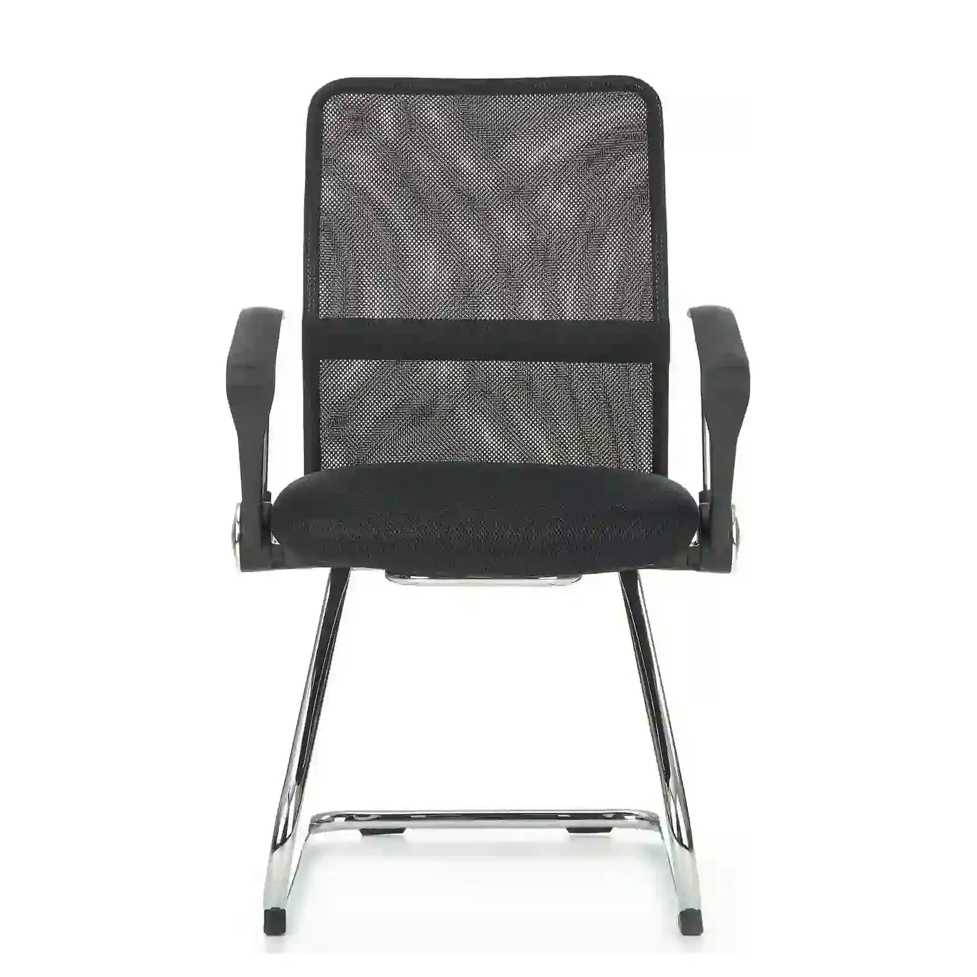 Scaun de birou VIRE SKID, negru, stofa mesh, 58x60x97 cm