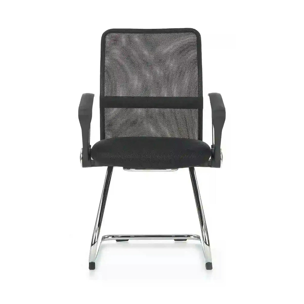 Scaun de birou VIRE SKID, negru, stofa mesh, 58x60x97 cm