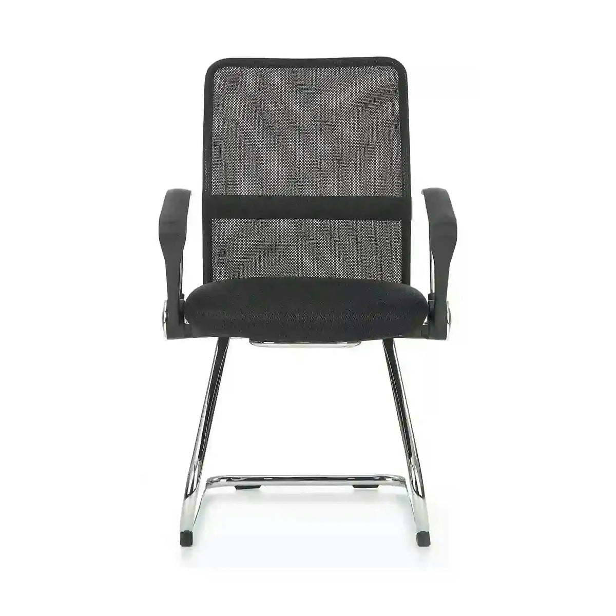Scaun de birou VIRE SKID, negru, stofa mesh, 58x60x97 cm
