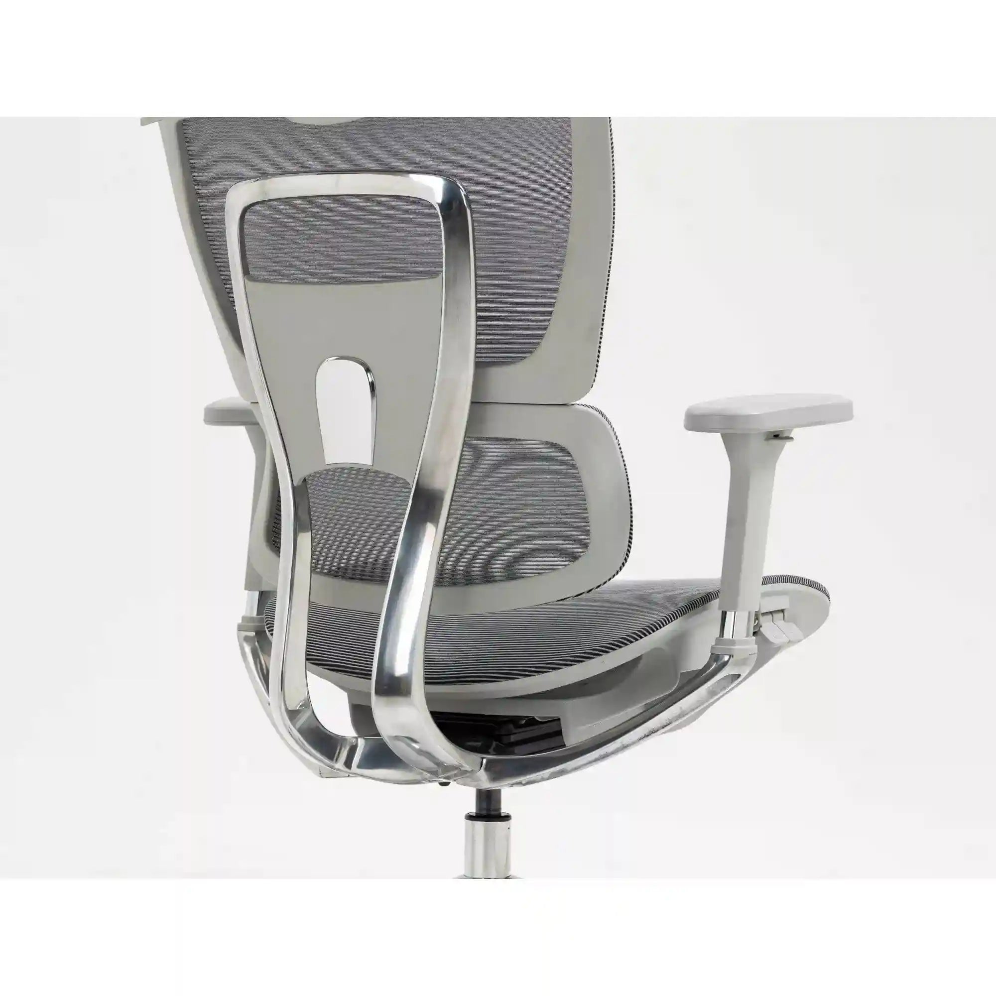 Scaun de birou WINNER LUX, gri/crom, plasa/metal, 64x51x114 cm