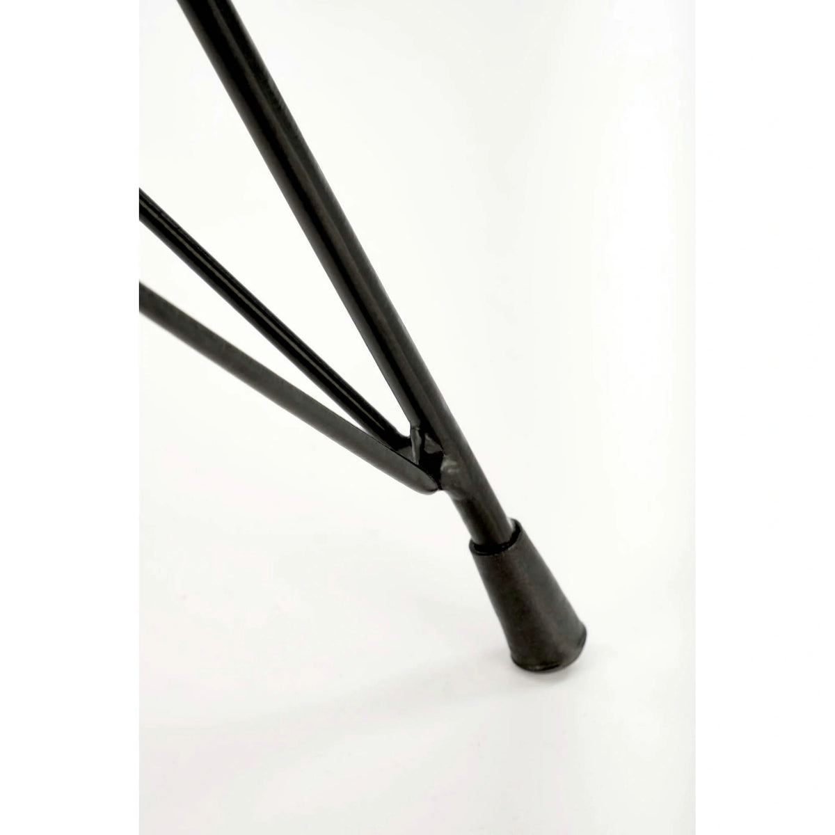 Scaun de gradina K335, bej/negru, rattan natural/otel, 61x63x90x45 cm