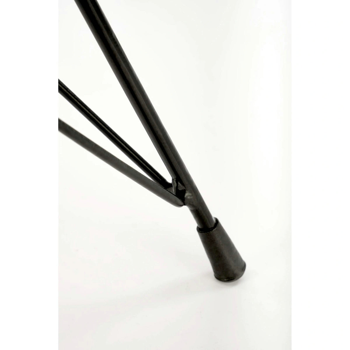 Scaun de gradina K335, bej/negru, rattan natural/otel, 61x63x90x45 cm