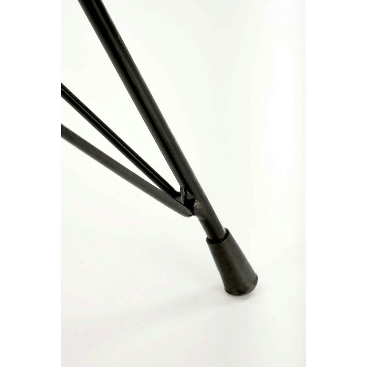 Scaun de gradina K335, bej/negru, rattan natural/otel, 61x63x90x45 cm