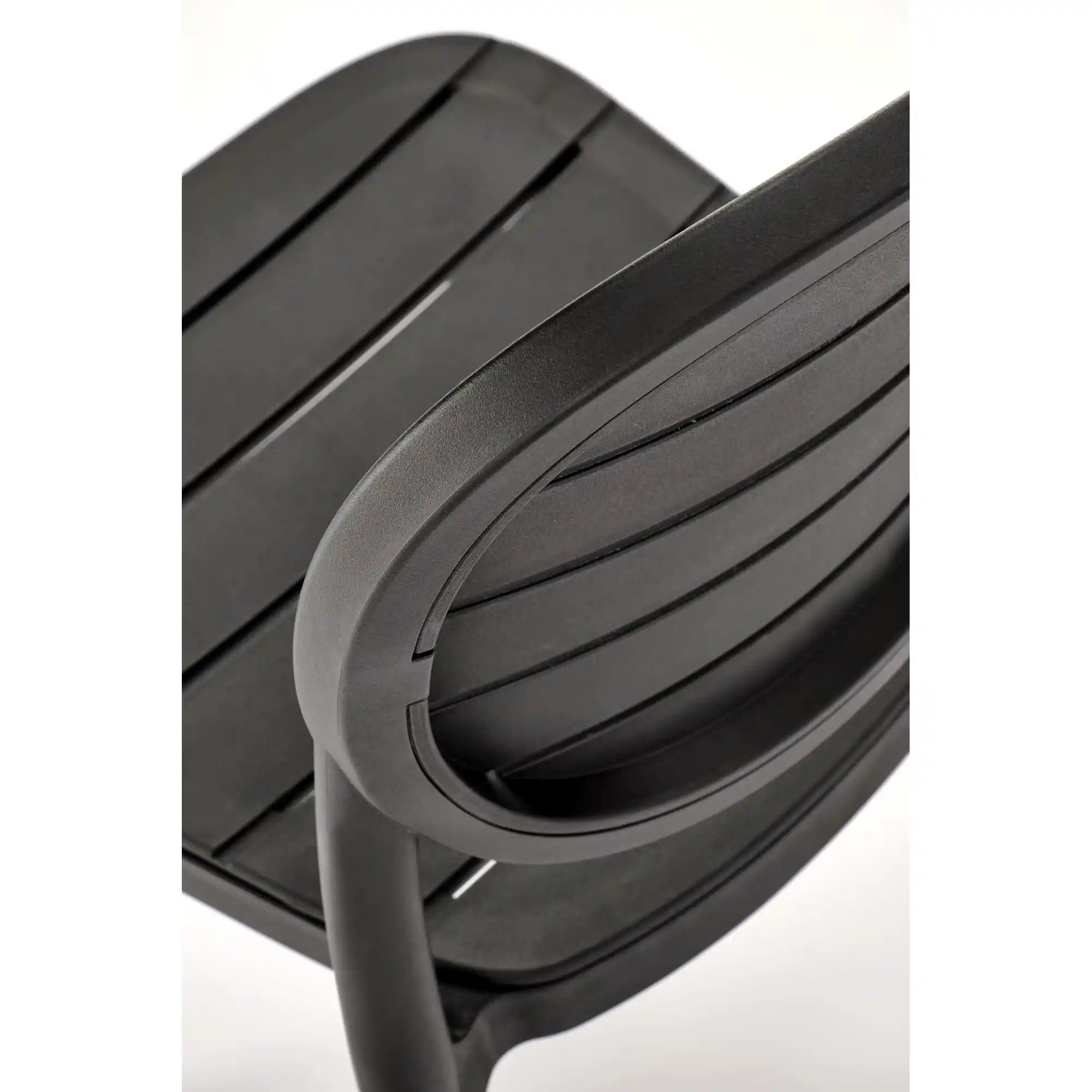 Scaun de gradina K529, negru, polipropilena, 42x51x83 cm