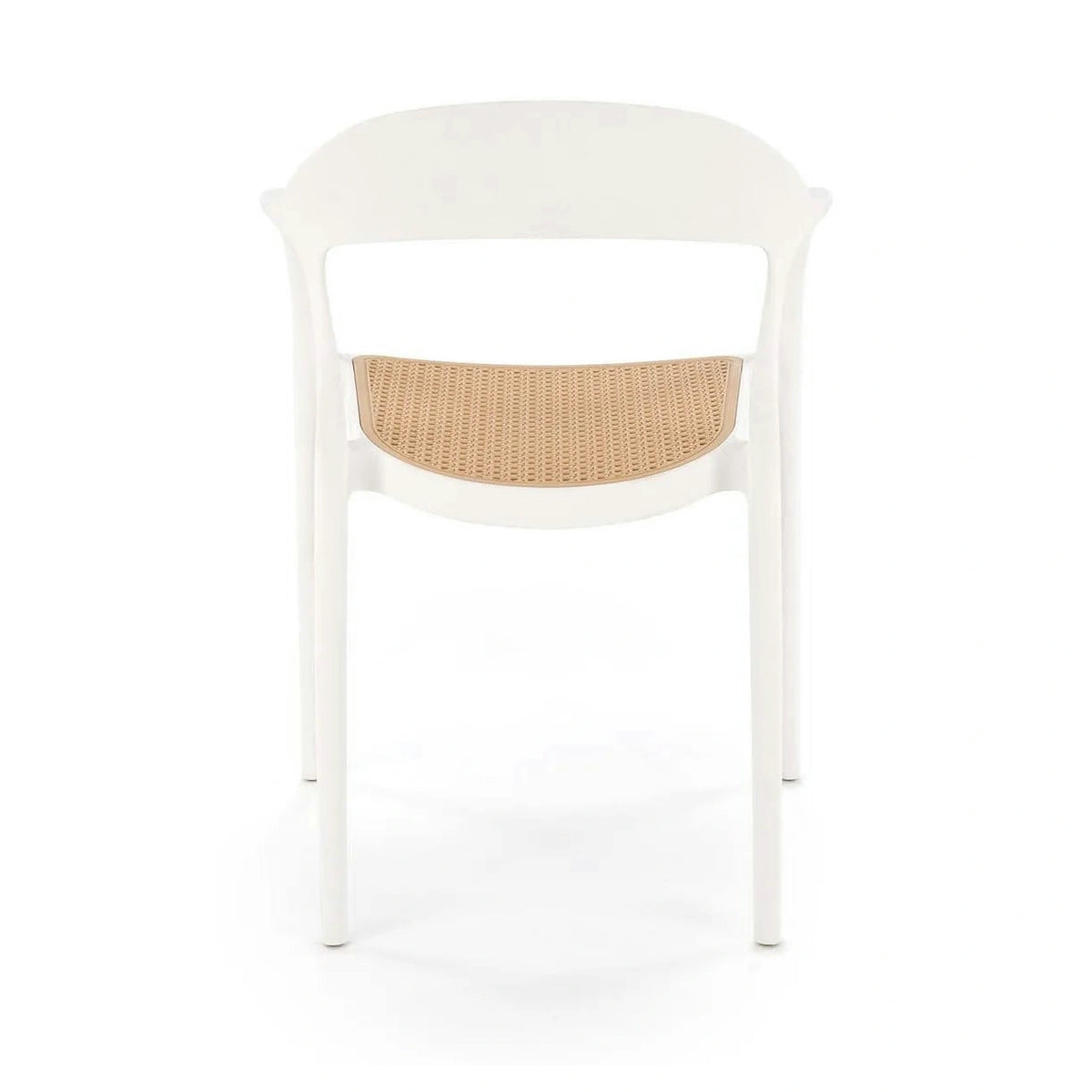 Scaun de gradina K530, stejar/alb, polipropilena, 57x52x80 cm