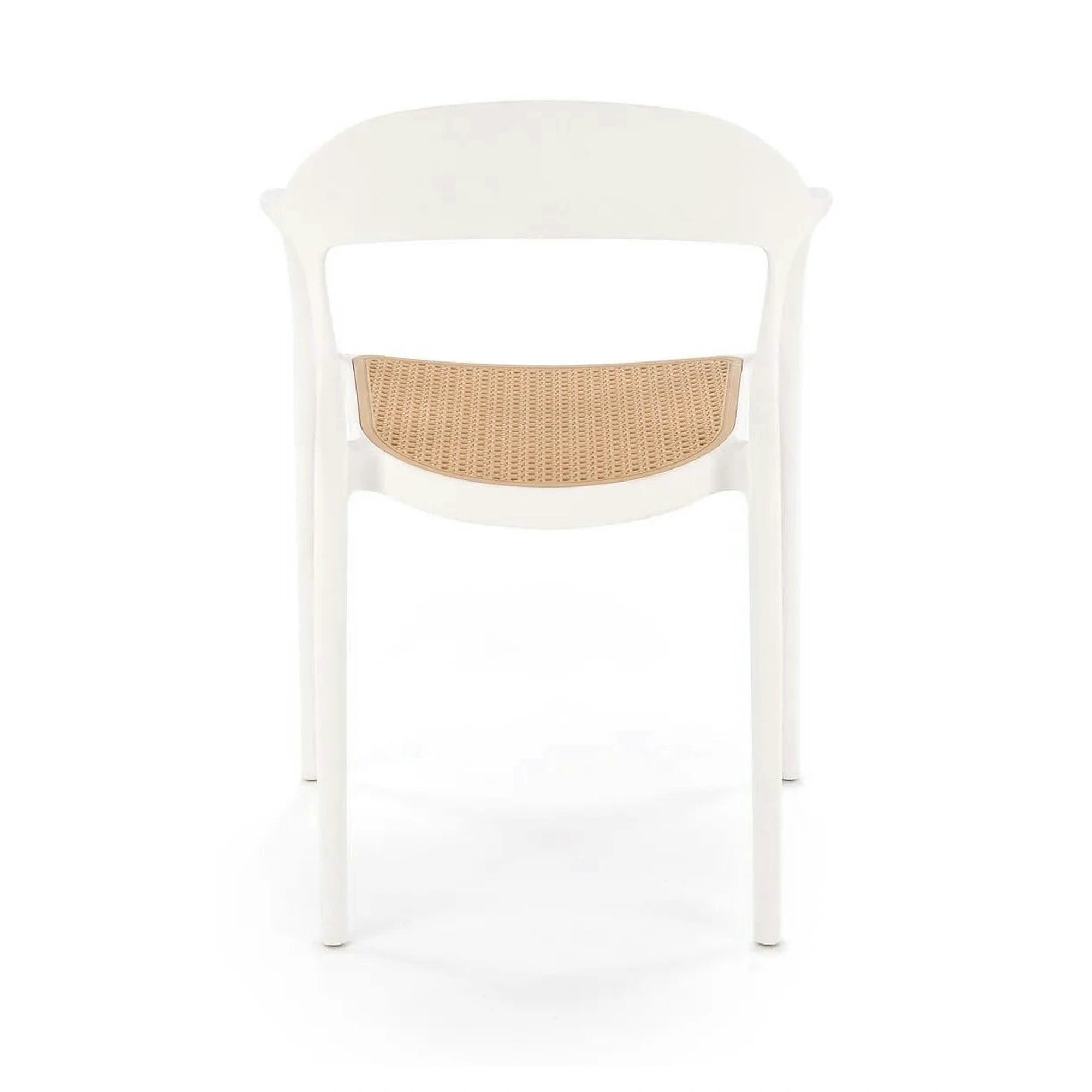 Scaun de gradina K530, stejar/alb, polipropilena, 57x52x80 cm