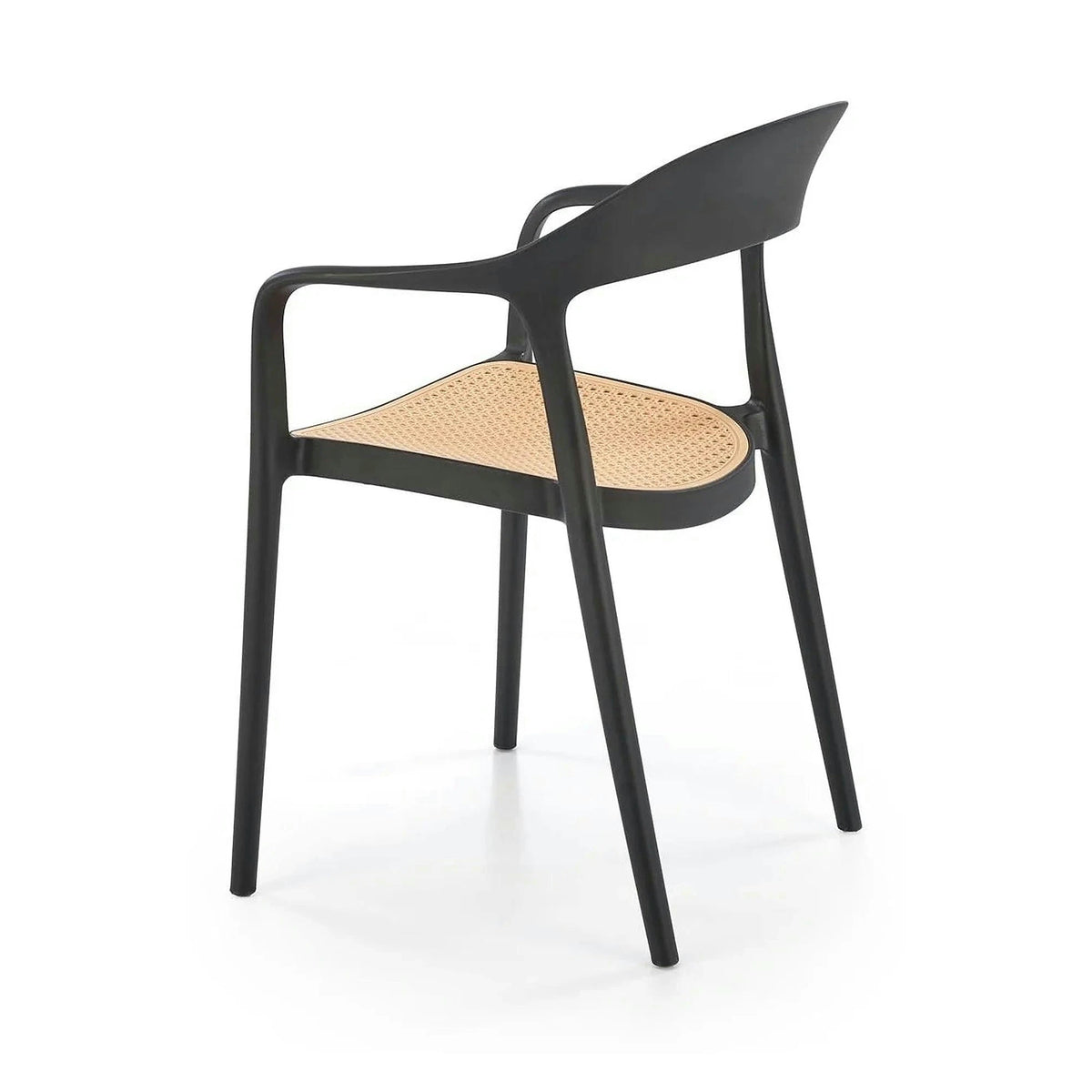 Scaun de gradina K530, stejar/negru, polipropilena, 57x52x80 cm