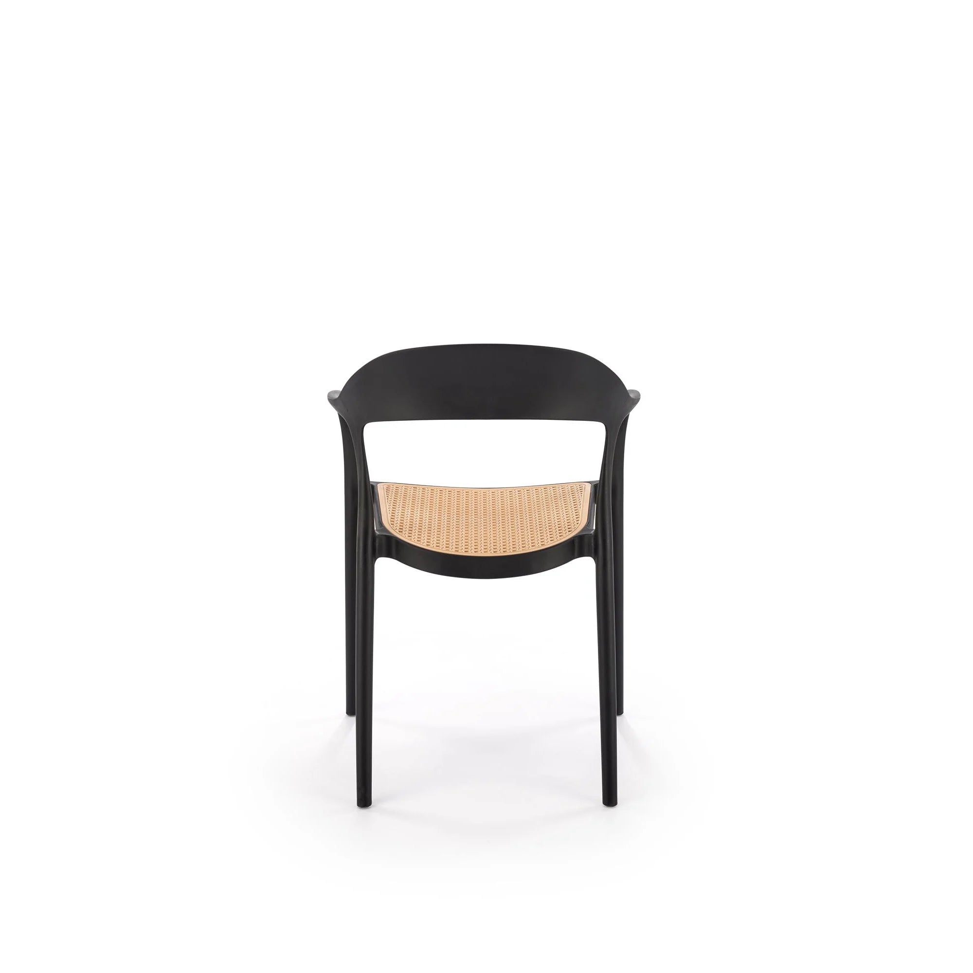 Scaun de gradina K530, stejar/negru, polipropilena, 57x52x80 cm