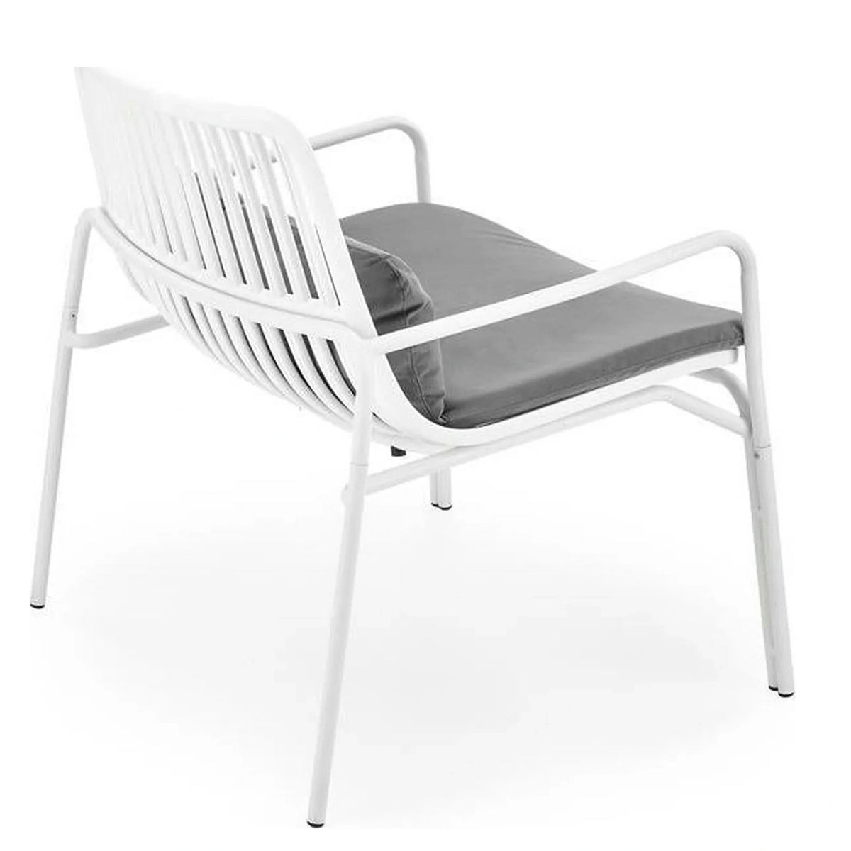 Scaun de gradina MELBY, gri/alb, stofa/polipropilena, 71x66x75 cm