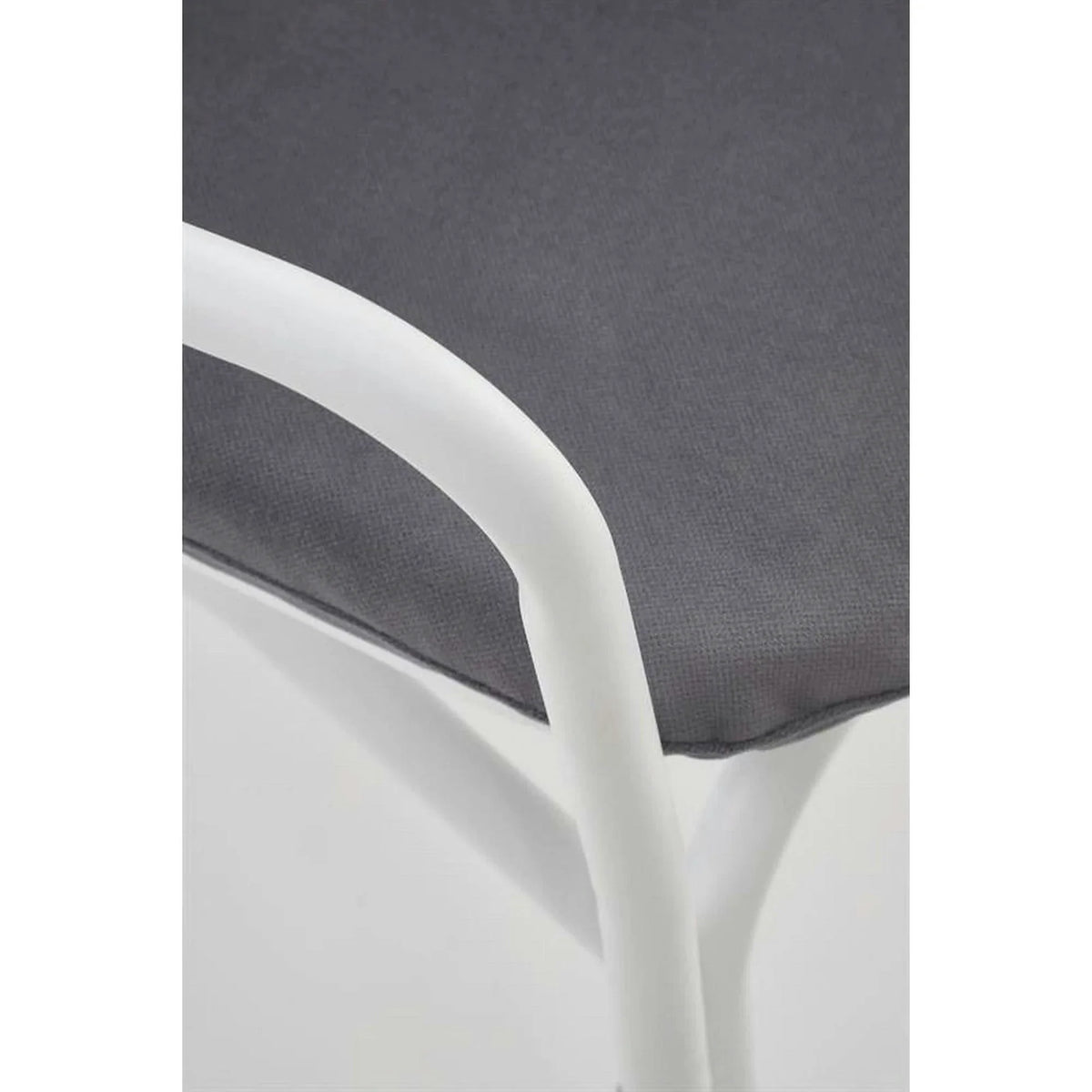 Scaun de gradina MELBY, gri/alb, stofa/polipropilena, 71x66x75 cm