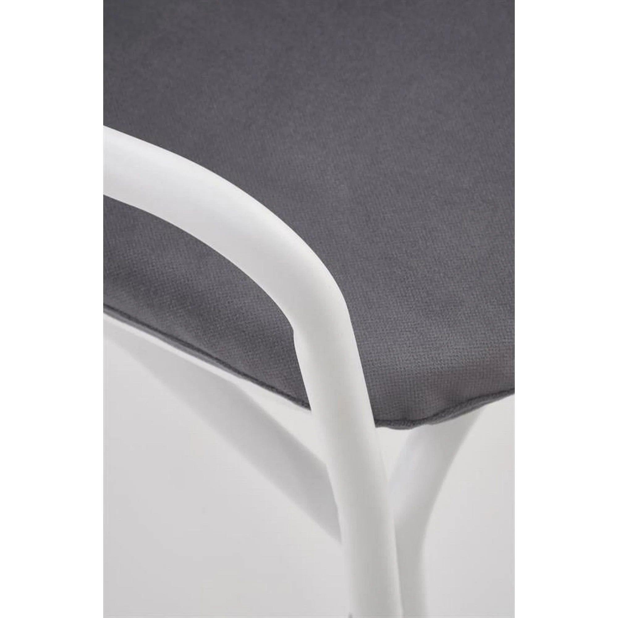 Scaun de gradina MELBY, gri/alb, stofa/polipropilena, 71x66x75 cm