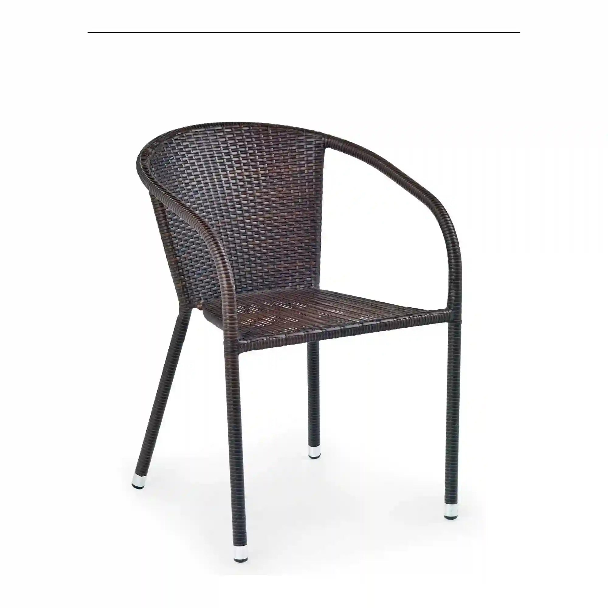 Scaun de gradina MIDAS, maro inchis, rattan sintetic/otel, 57x57x78 cm