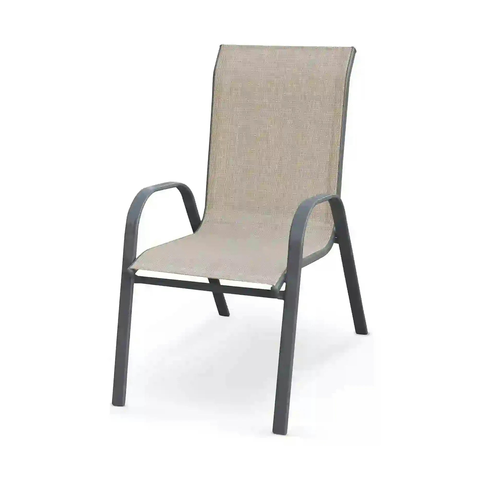 Scaun de gradina MOSLER, gri, plasa/otel, 55x72x95 cm