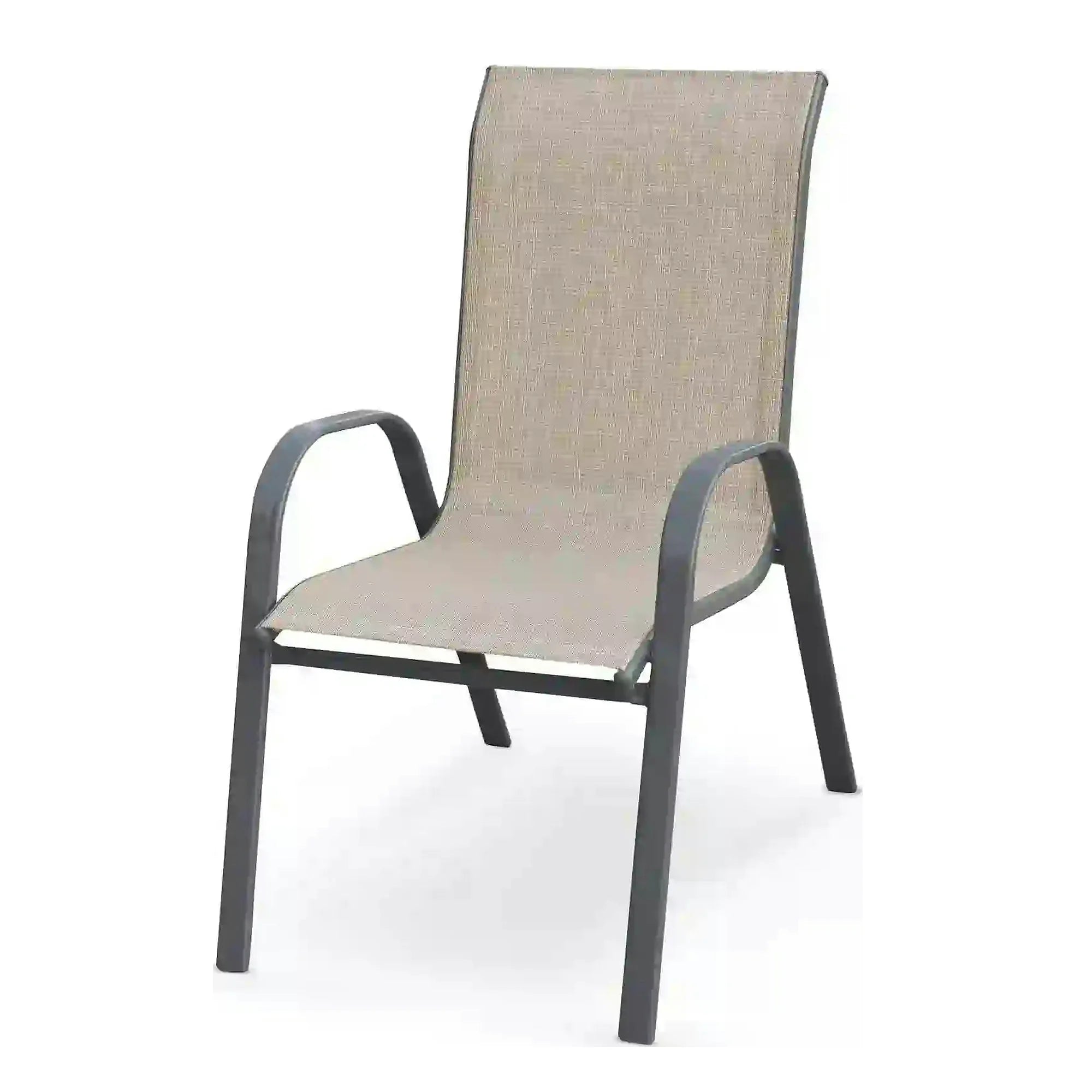 Scaun de gradina MOSLER, gri, plasa/otel, 55x72x95x40 cm