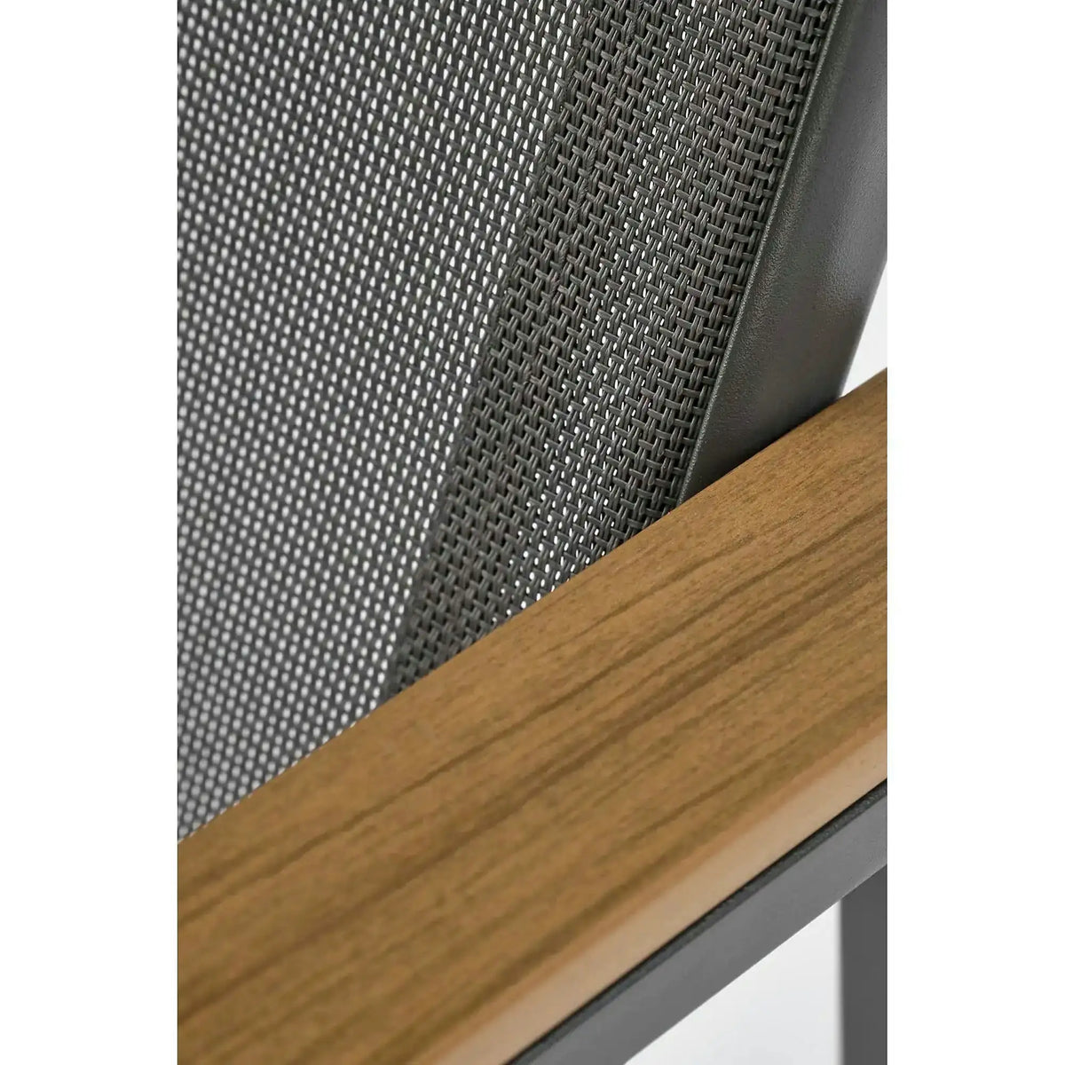 Scaun de gradina ZLATAN, gri inchis, plasa/polipropilena/metal, 62x86x97 cm