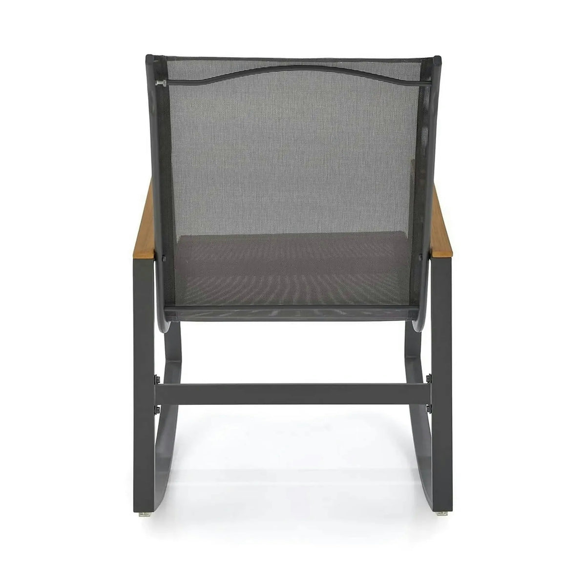 Scaun de gradina ZLATAN, gri inchis, plasa/polipropilena/metal, 62x86x97 cm