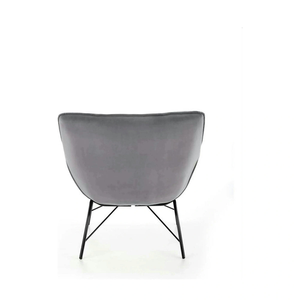 Scaun de relaxare modern BELTON, gri/negru, stofa catifelata/otel, 74x73x78 cm
