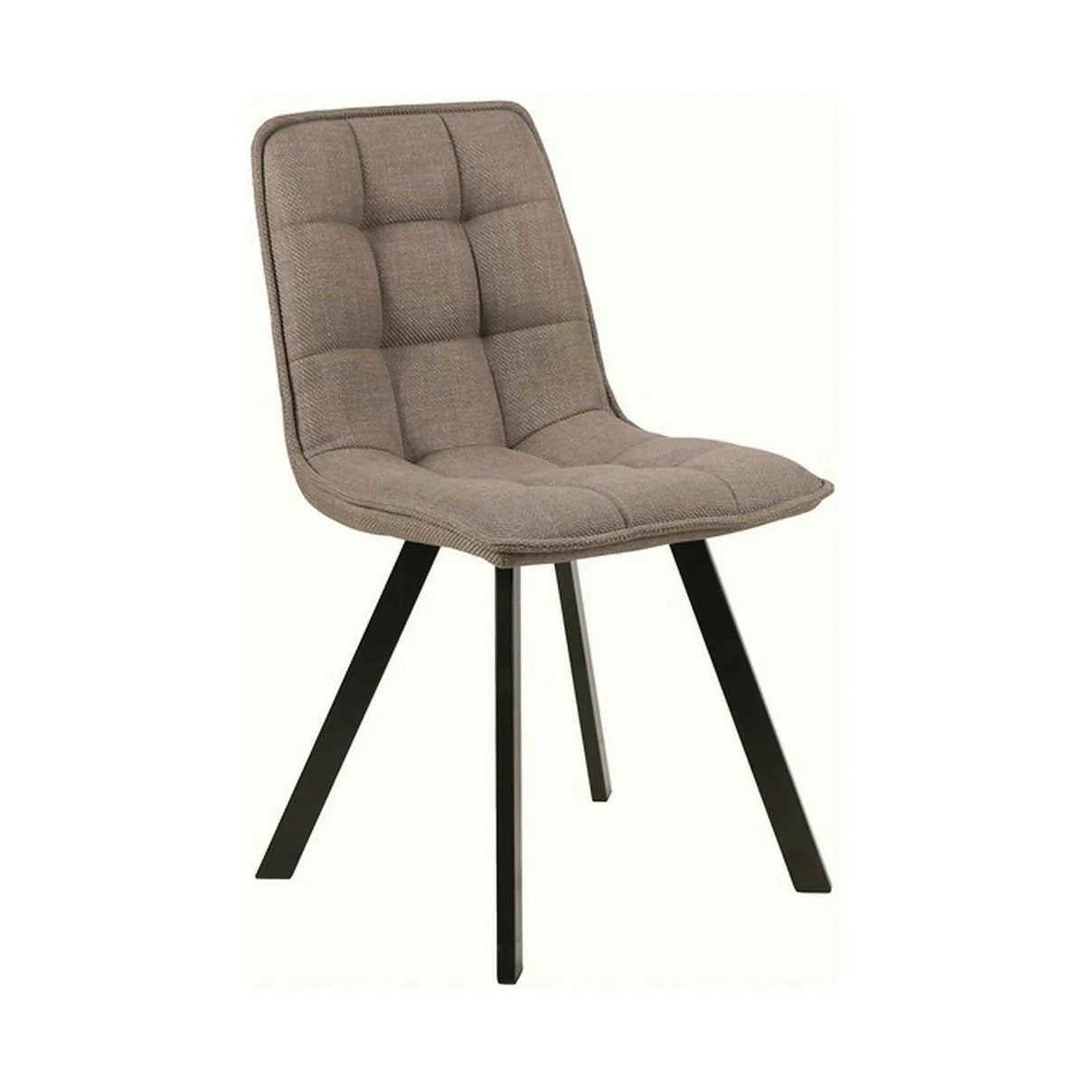 Scaun de sufragerie tapitat ELLIS, bej/negru, stofa/metal, 46x42x88 cm