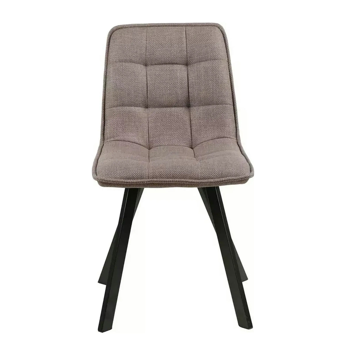 Scaun de sufragerie tapitat ELLIS, bej/negru, stofa/metal, 46x42x88 cm