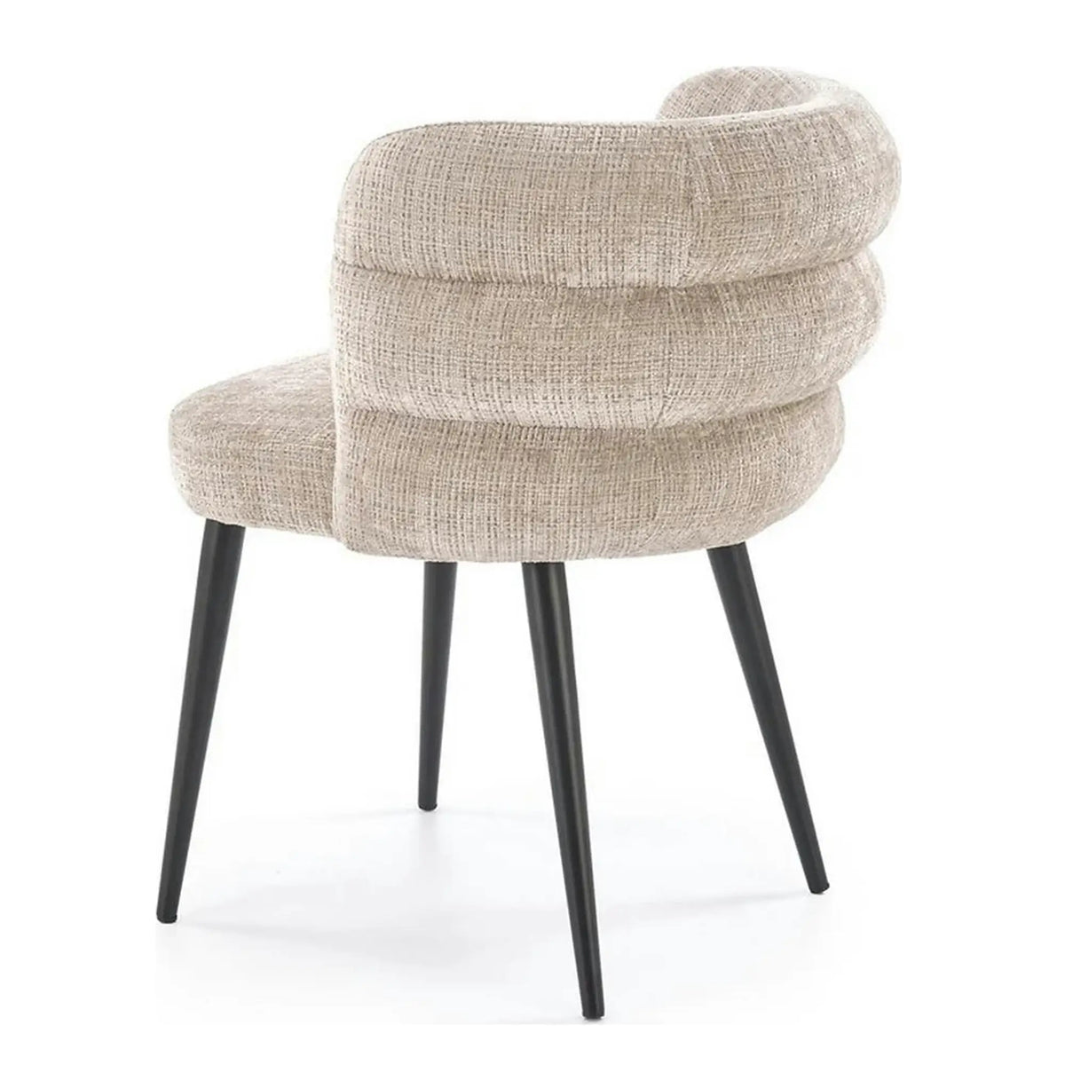 Scaun de sufragerie tapitat K575, bej - Cremona 14, stofa catifelata/otel, 62x64x79 cm